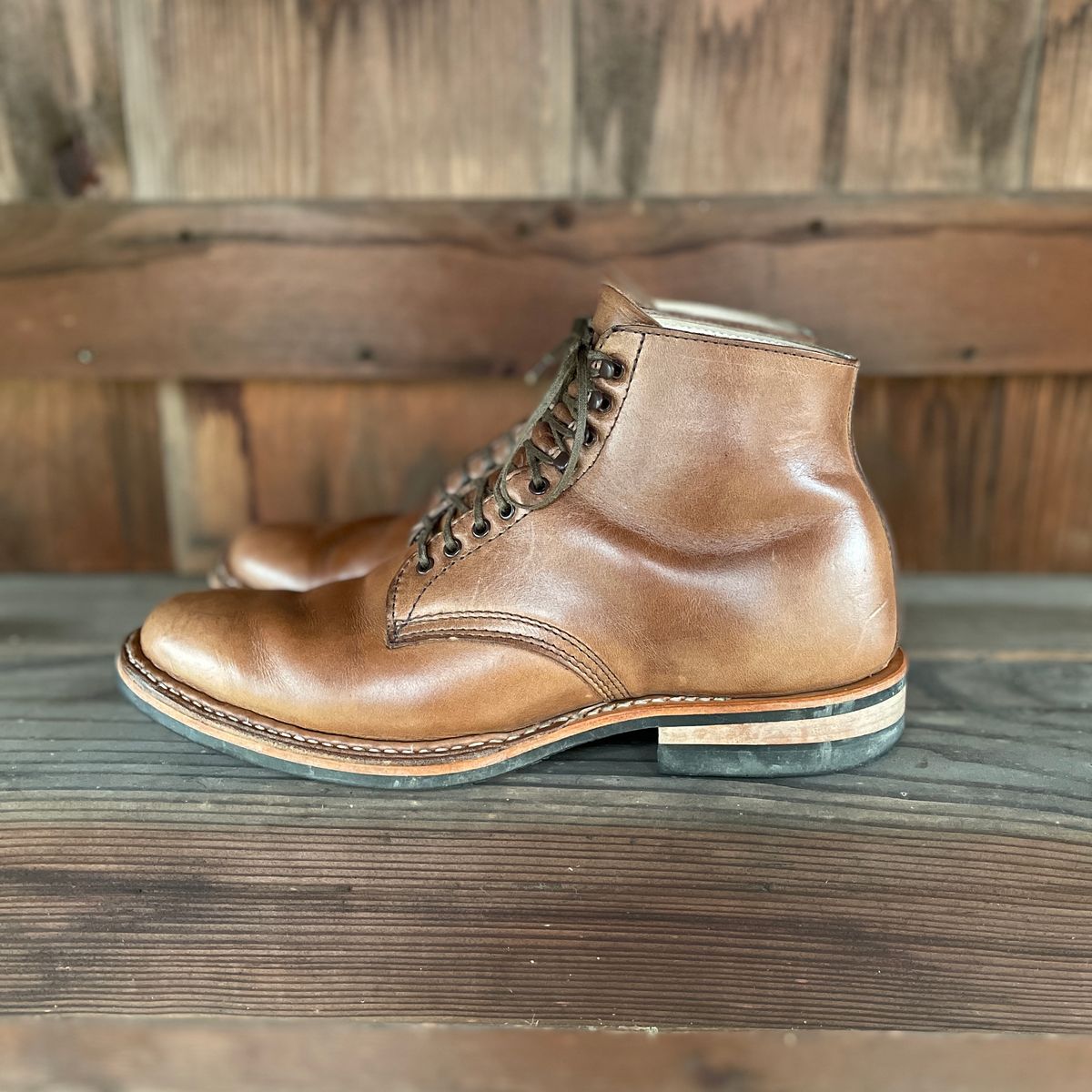 Photo by boottherapy on January 4, 2023 of the White's Stevens (Plain Toe) in Horween Natural Chromexcel.