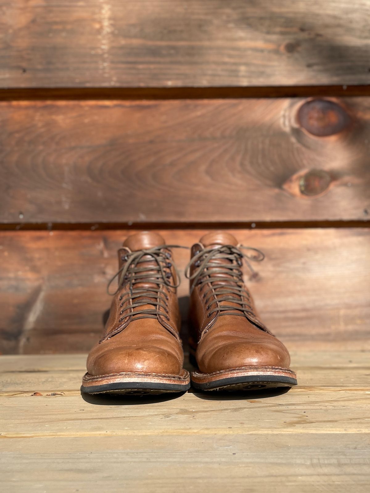 Photo by boottherapy on February 5, 2023 of the White's Stevens (Plain Toe) in Horween Natural Chromexcel.