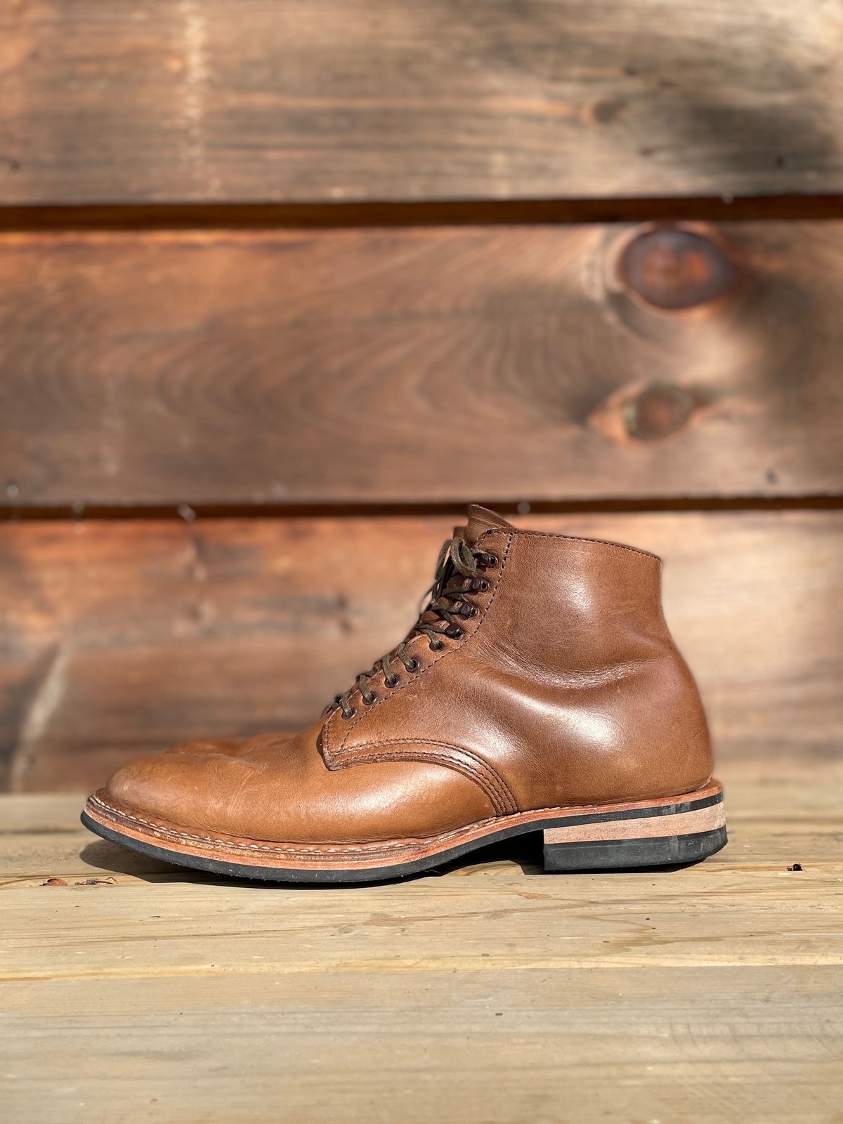 Photo by boottherapy on February 5, 2023 of the White's Stevens (Plain Toe) in Horween Natural Chromexcel.