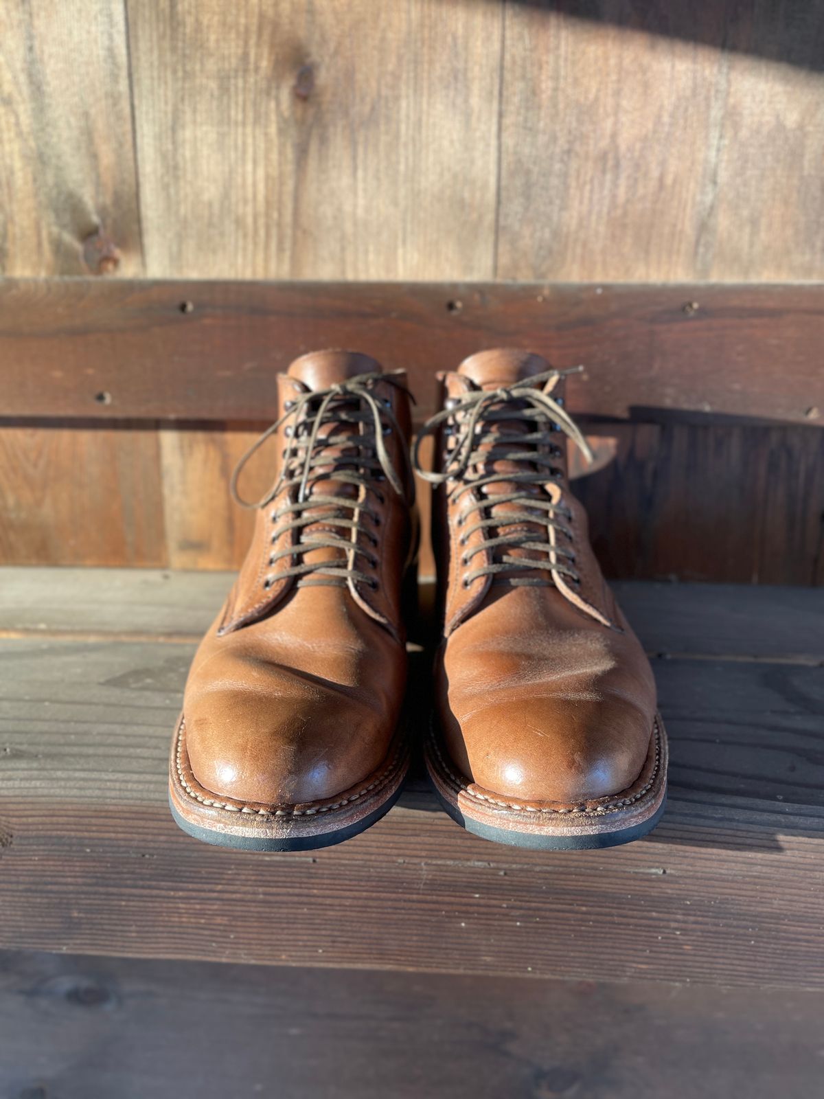 Photo by boottherapy on March 5, 2023 of the White's Stevens (Plain Toe) in Horween Natural Chromexcel.