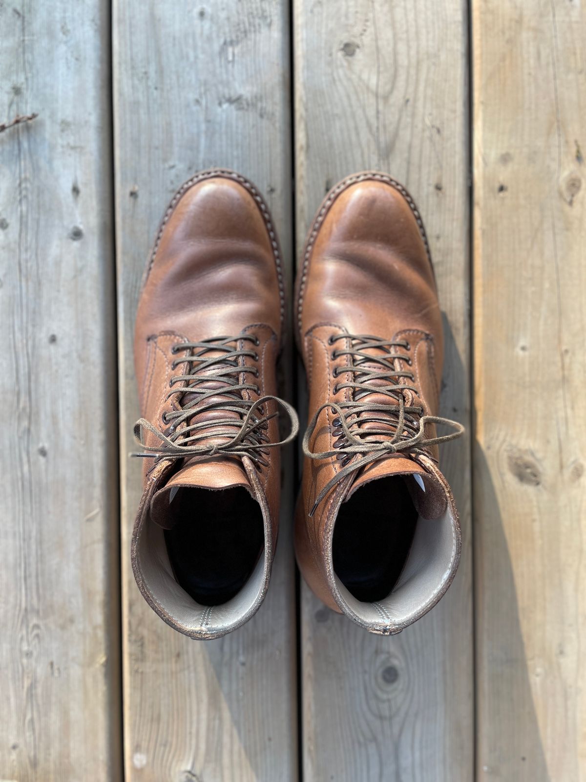 Photo by boottherapy on March 5, 2023 of the White's Stevens (Plain Toe) in Horween Natural Chromexcel.