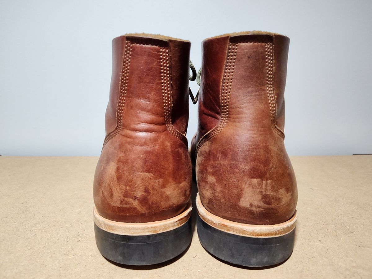 Photo by farroyo81 on December 5, 2024 of the Oak Street Bootmakers Field Boot in Seidel Light Brown Mustang.