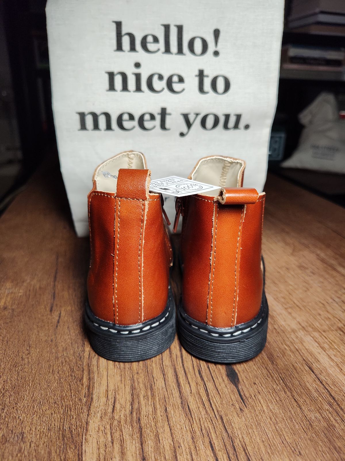 Photo by farroyo81 on October 4, 2024 of the Piper Finn Chelsea Boot in Premium Waxed Leather.
