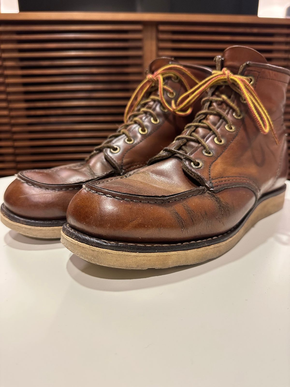 Photo by bankrobber on July 27, 2023 of the Red Wing 8-Inch Classic Moc in Unknown Material.