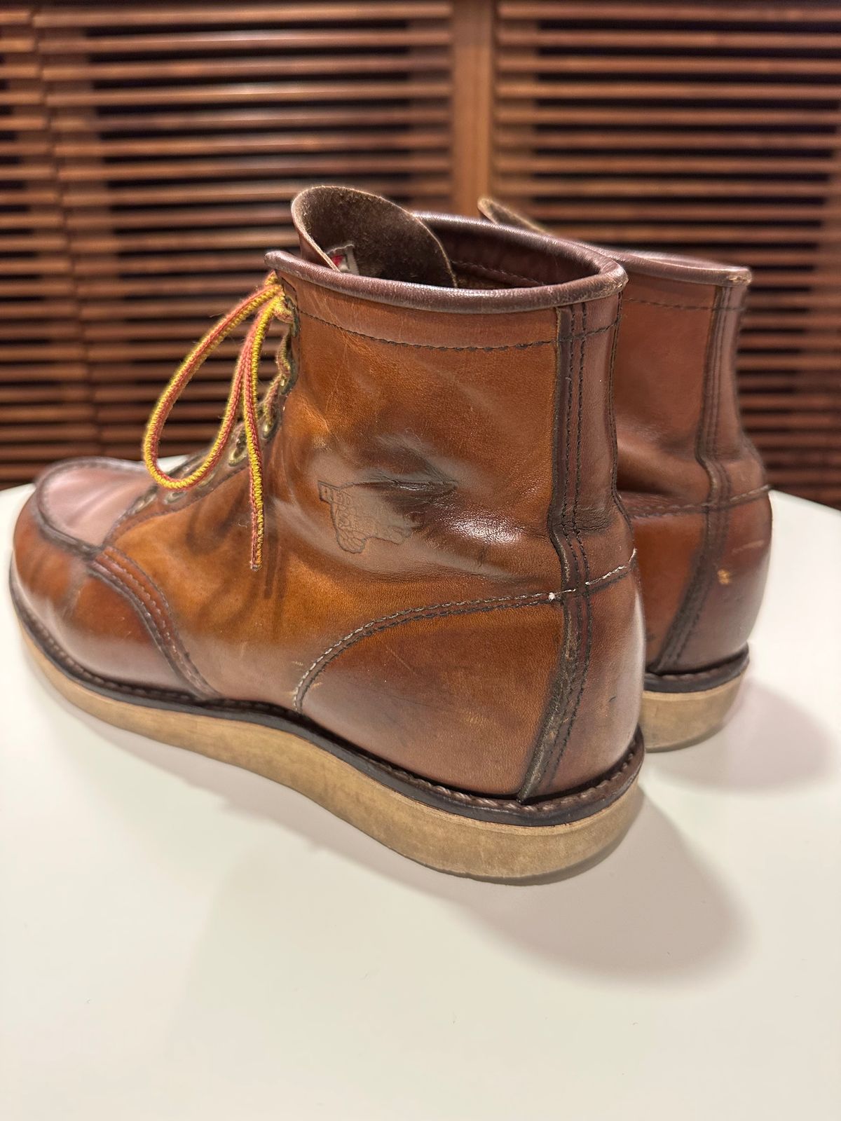 Photo by bankrobber on July 27, 2023 of the Red Wing 8-Inch Classic Moc in Unknown Material.