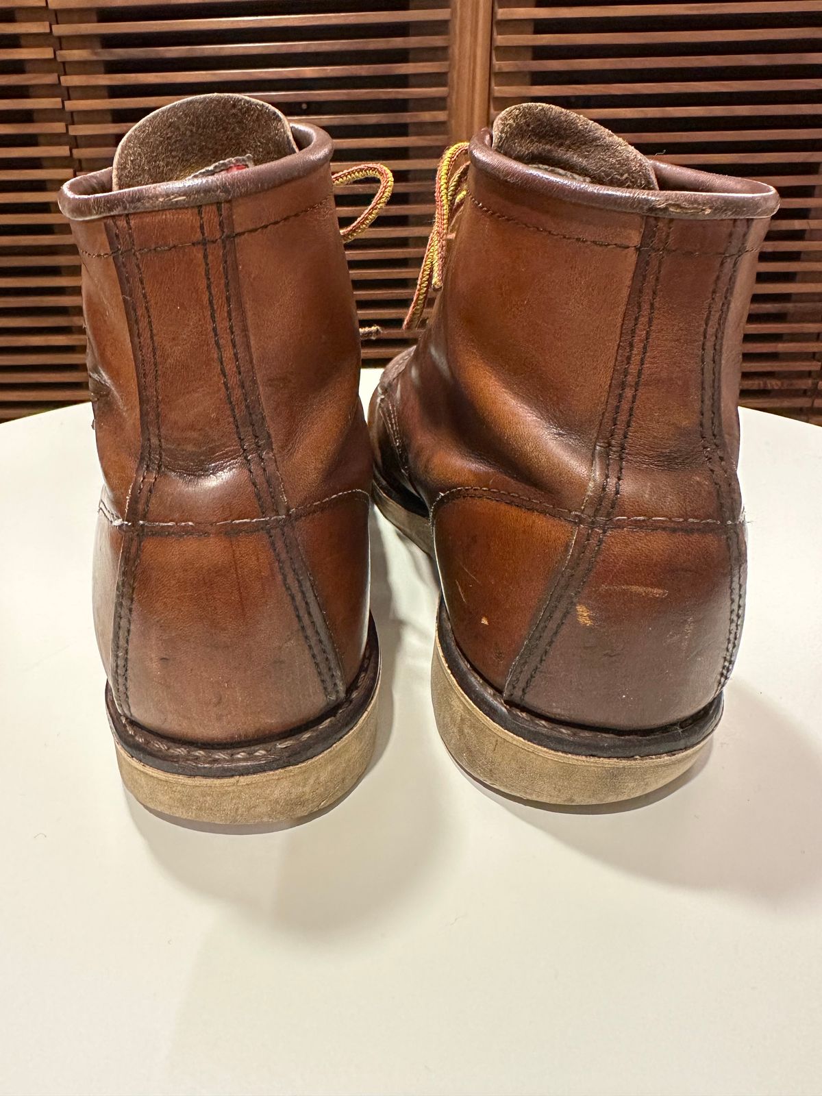 Photo by bankrobber on July 27, 2023 of the Red Wing 8-Inch Classic Moc in Unknown Material.