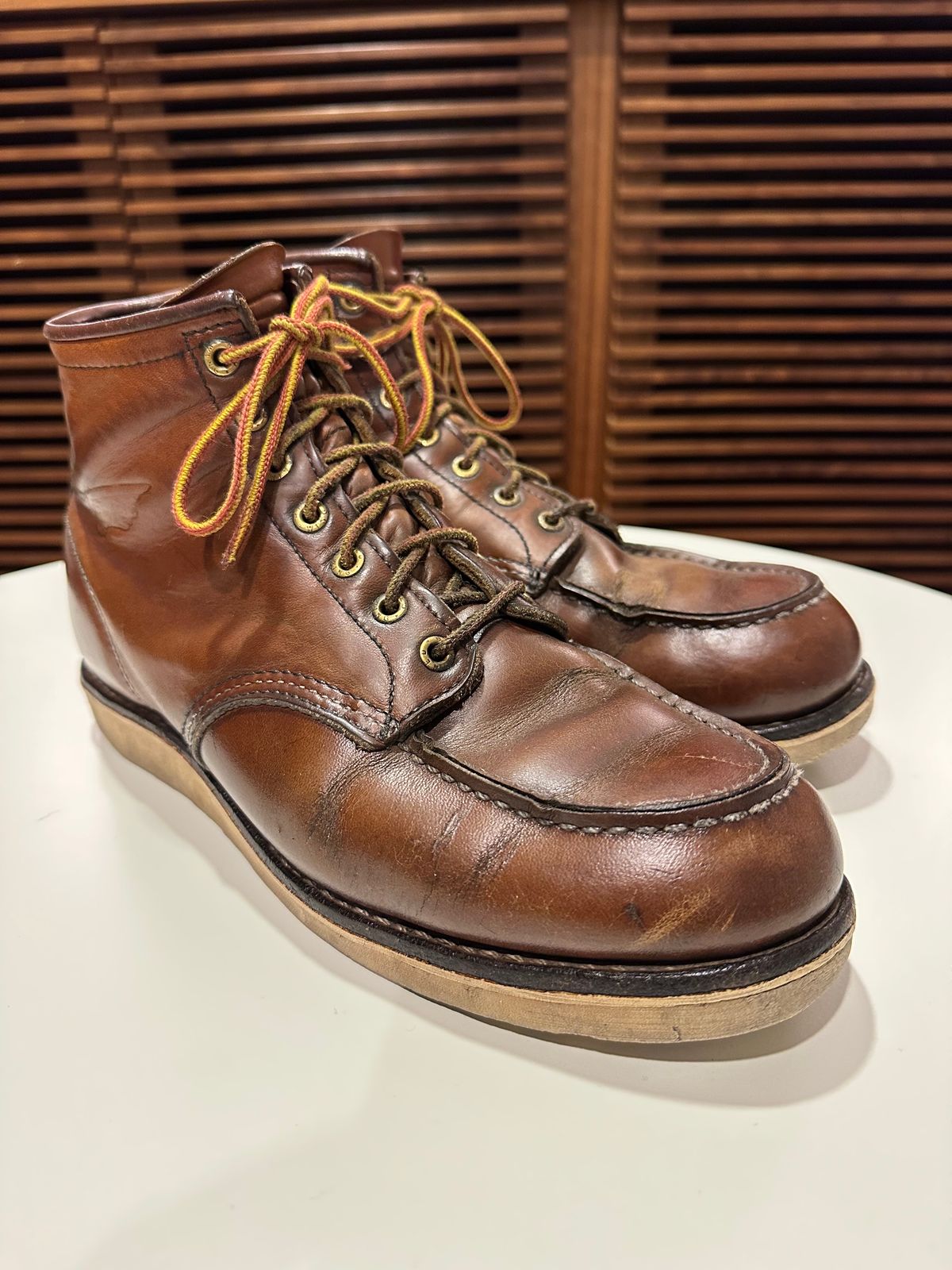 Photo by bankrobber on July 27, 2023 of the Red Wing 8-Inch Classic Moc in Unknown Material.