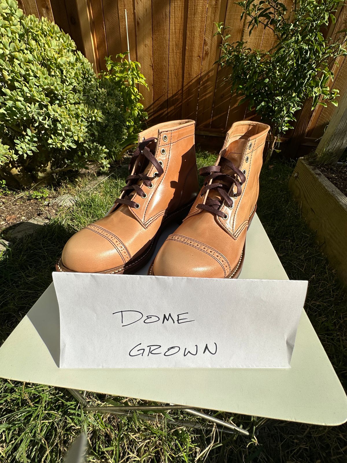 Photo by bankrobber on November 1, 2023 of the John Lofgren Combat Boots in Shinki Natural Shell Cordovan.