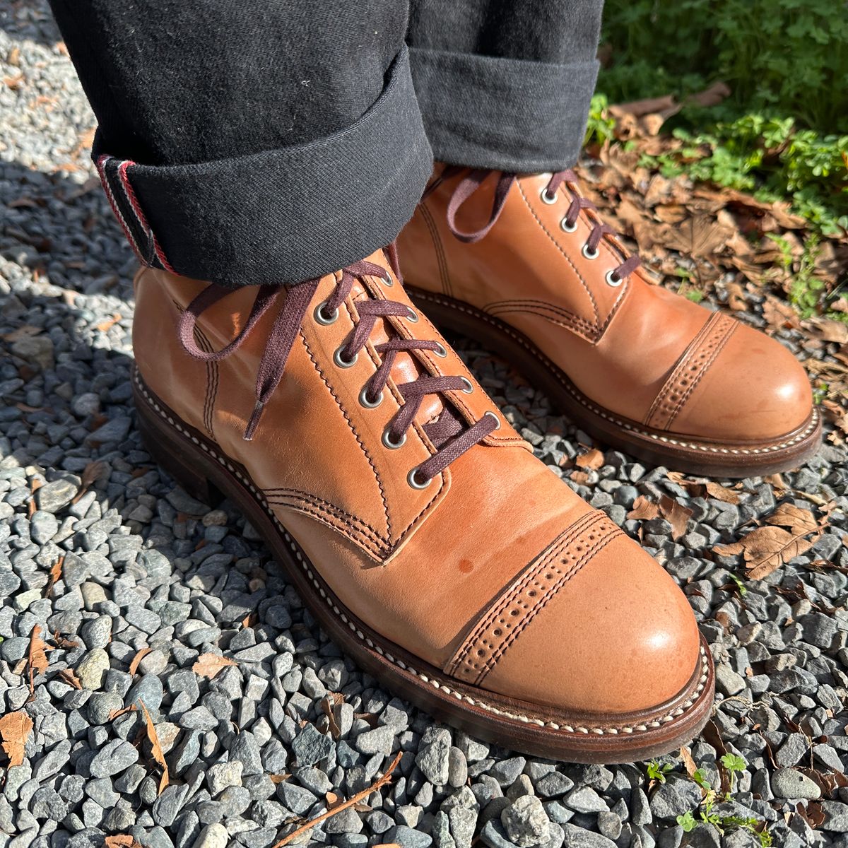 Photo by bankrobber on November 17, 2023 of the John Lofgren Combat Boots in Shinki Natural Shell Cordovan.