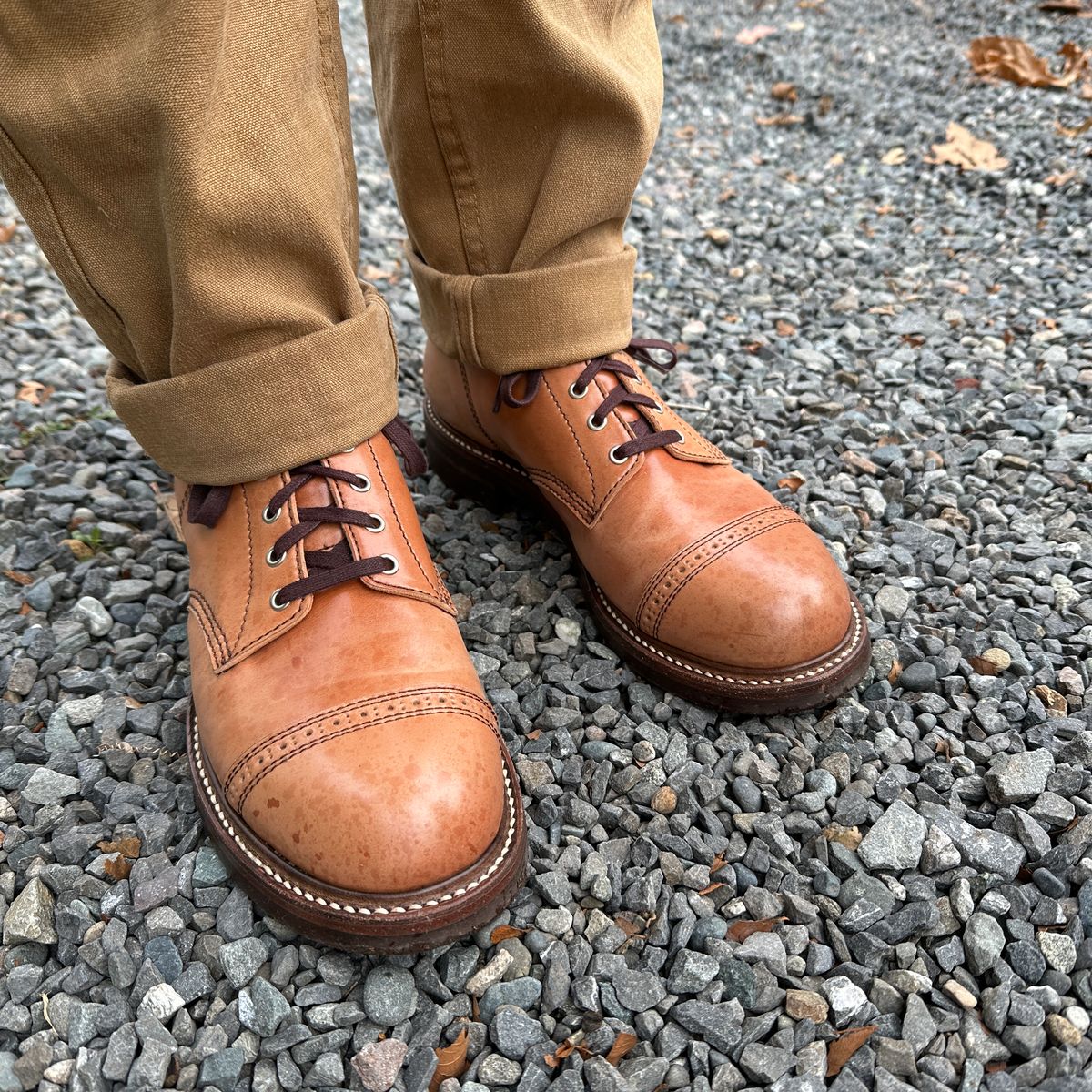 Photo by bankrobber on November 21, 2023 of the John Lofgren Combat Boots in Shinki Natural Shell Cordovan.