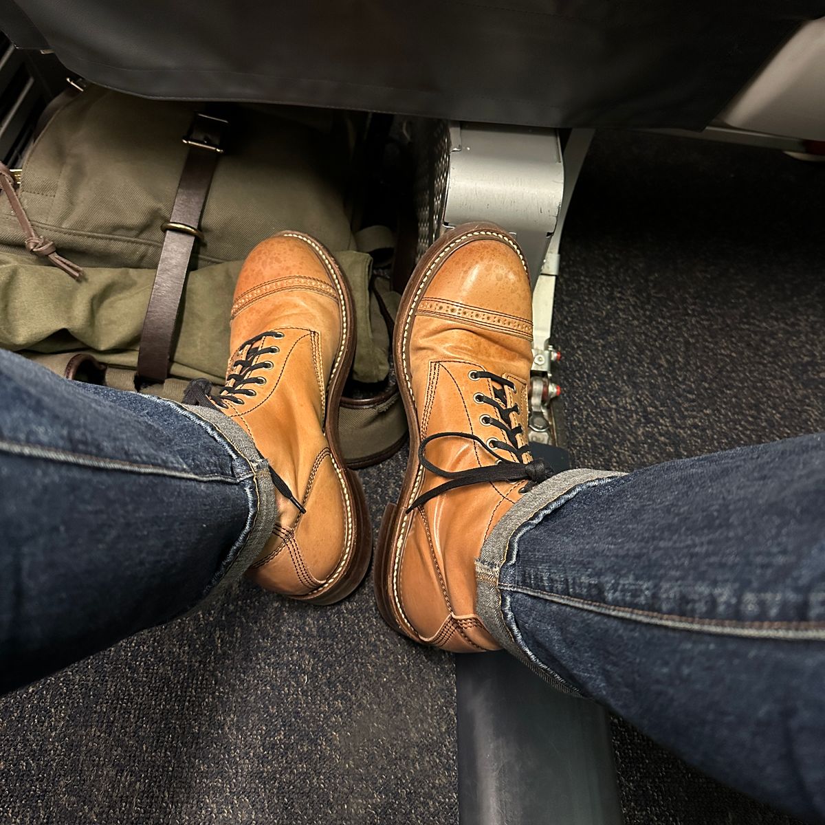 Photo by bankrobber on November 29, 2023 of the John Lofgren Combat Boots in Shinki Natural Shell Cordovan.