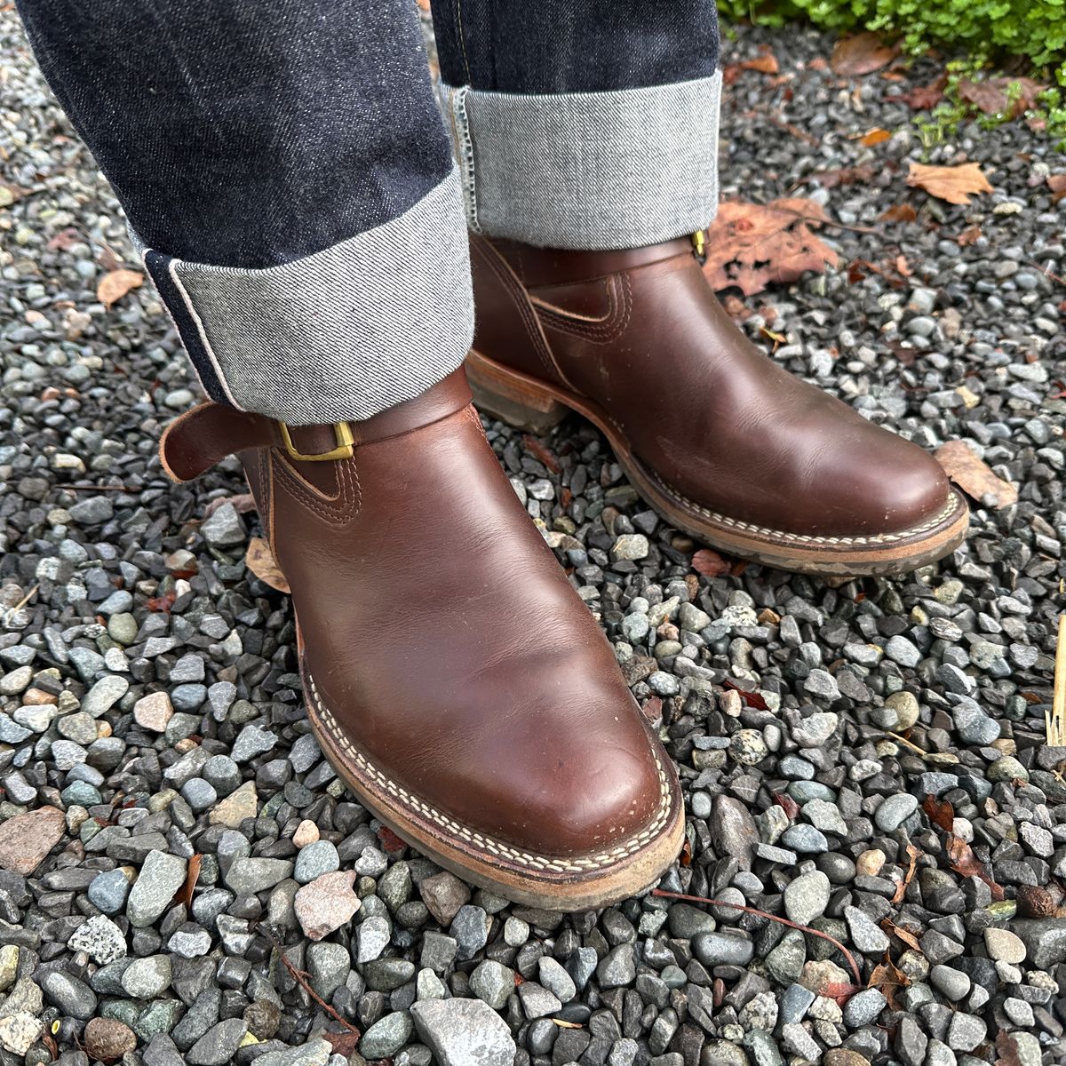 Photo by bankrobber on January 17, 2024 of the Wesco Mister Lou in Horween Brown Chromexcel.