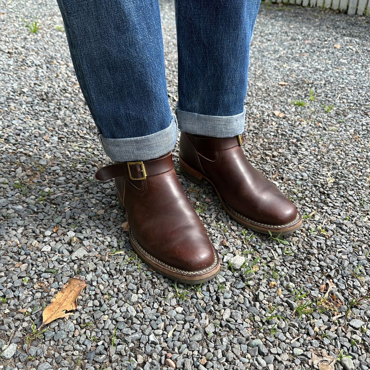 Photo by bankrobber on April 3, 2024 of the Wesco Mister Lou in Horween Brown Chromexcel.