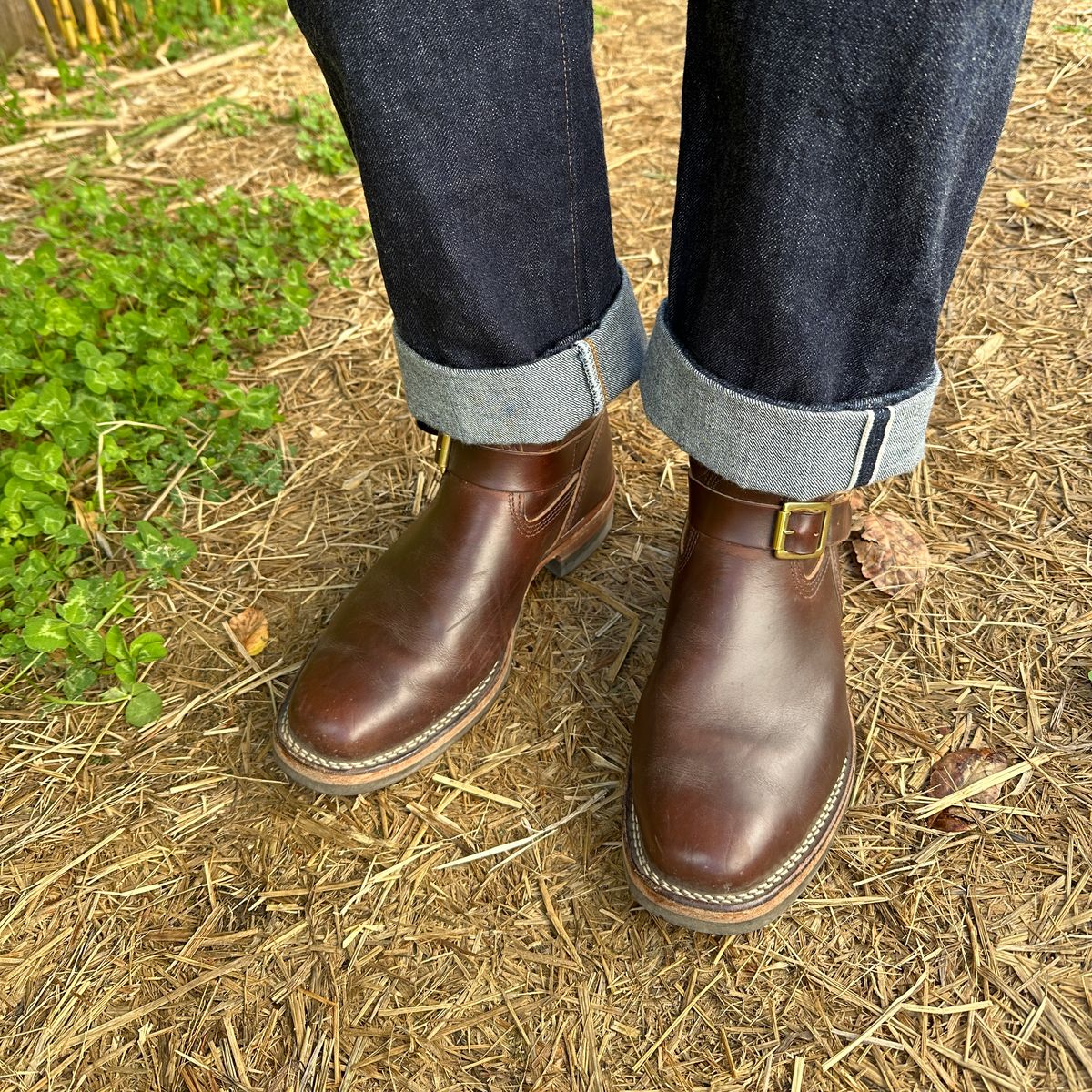 Photo by bankrobber on May 5, 2024 of the Wesco Mister Lou in Horween Brown Chromexcel.