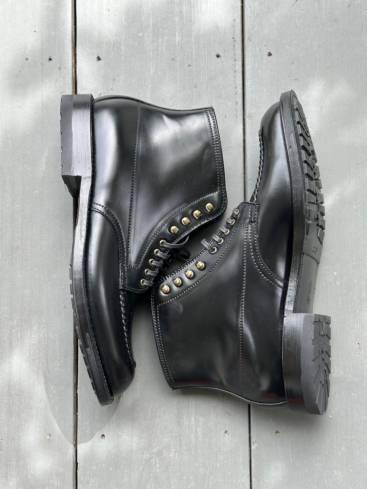 Photo by bankrobber on April 18, 2026 of the Alden Indy Boot in Horween Black Shell Cordovan.