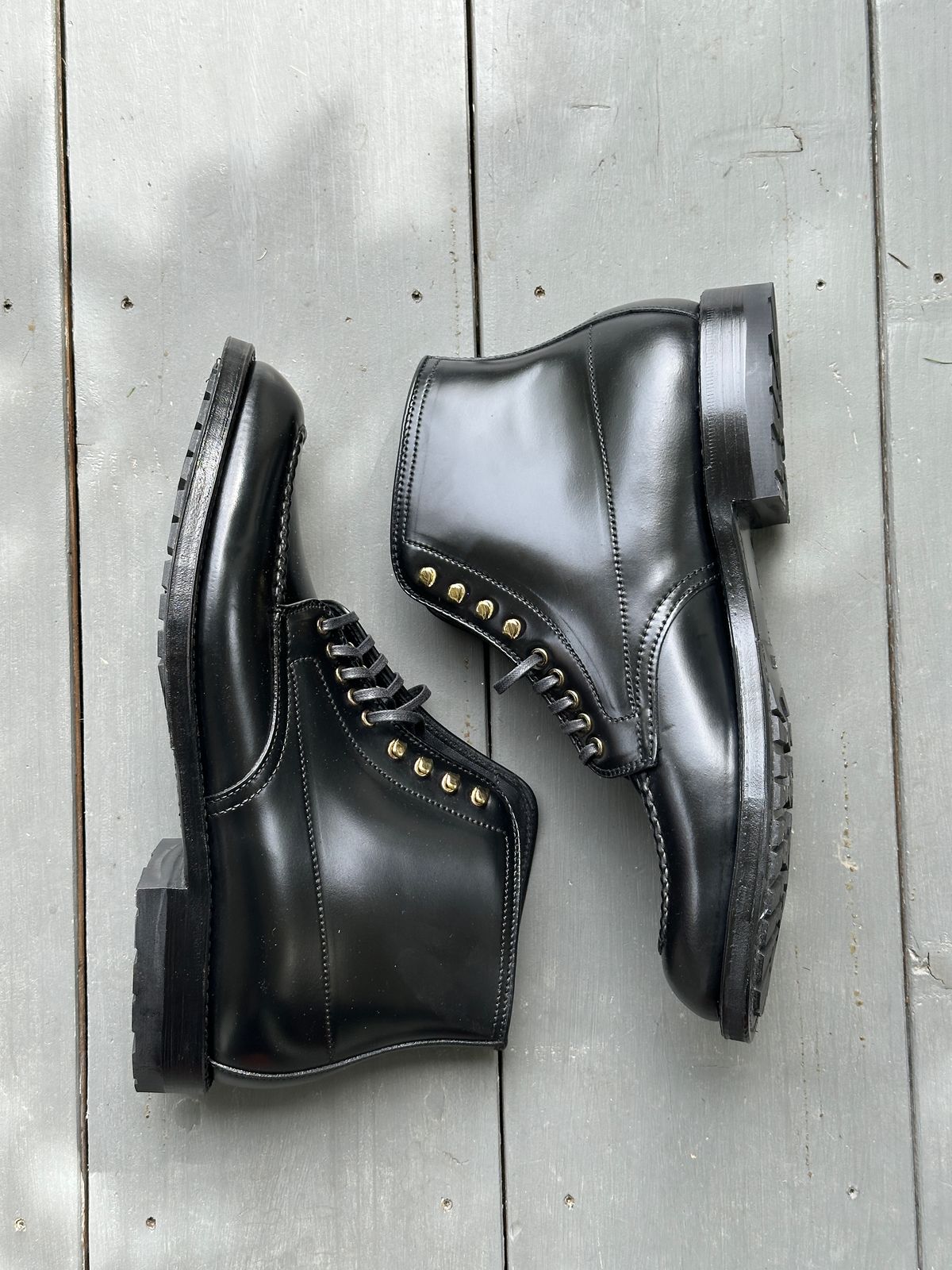 Photo by bankrobber on April 18, 2026 of the Alden Indy Boot in Horween Black Shell Cordovan.