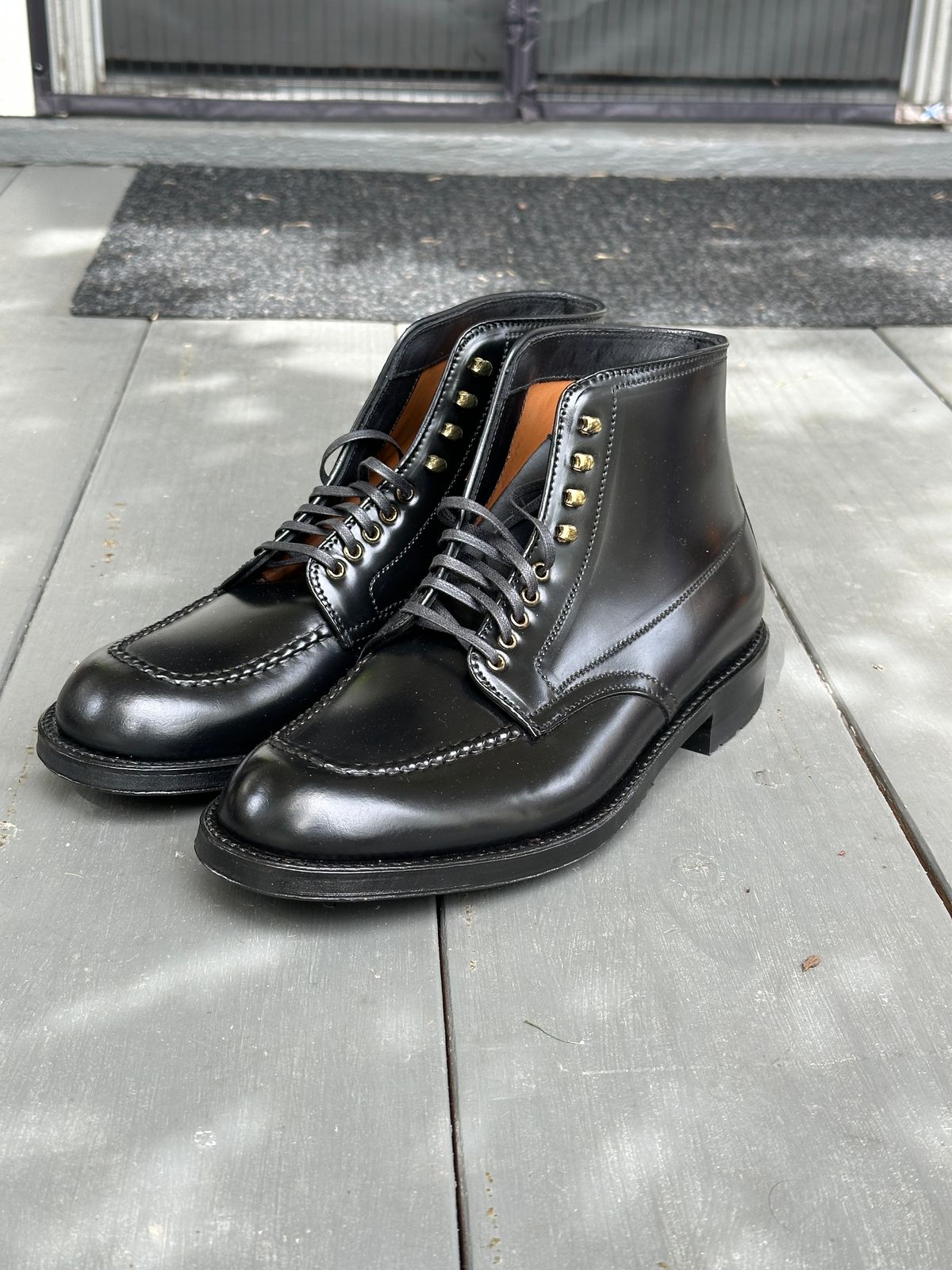 Photo by bankrobber on April 18, 2026 of the Alden Indy Boot in Horween Black Shell Cordovan.
