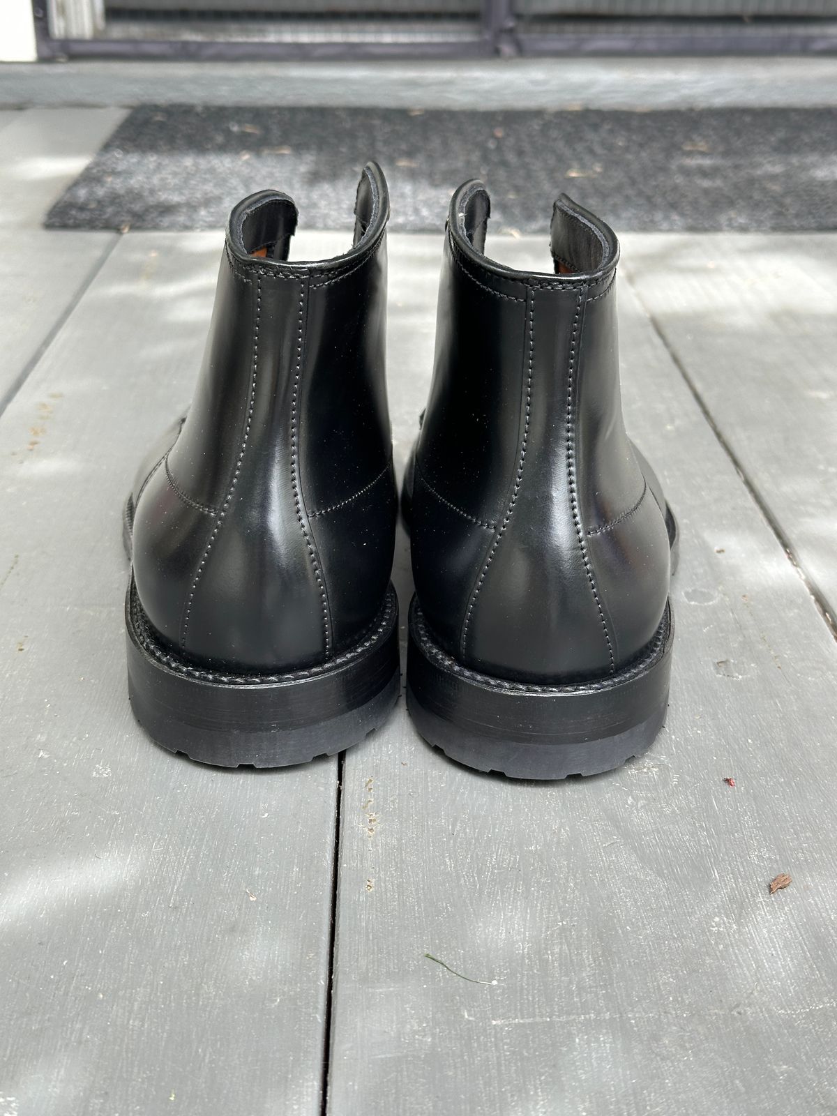 Photo by bankrobber on April 18, 2026 of the Alden Indy Boot in Horween Black Shell Cordovan.