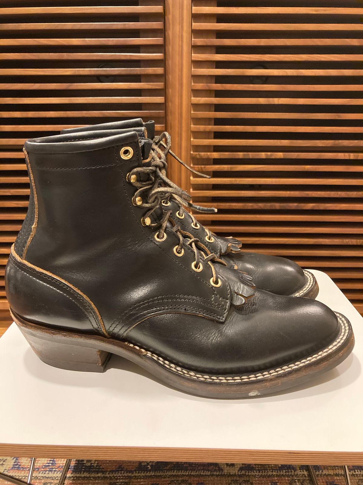 Photo by bankrobber on December 1, 2022 of the Nicks Packer in Horween Black Chromexcel.