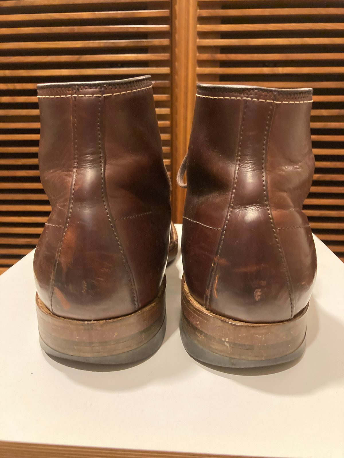 Photo by bankrobber on September 23, 2022 of the Alden Indy Boot in Horween Brown Chromexcel.
