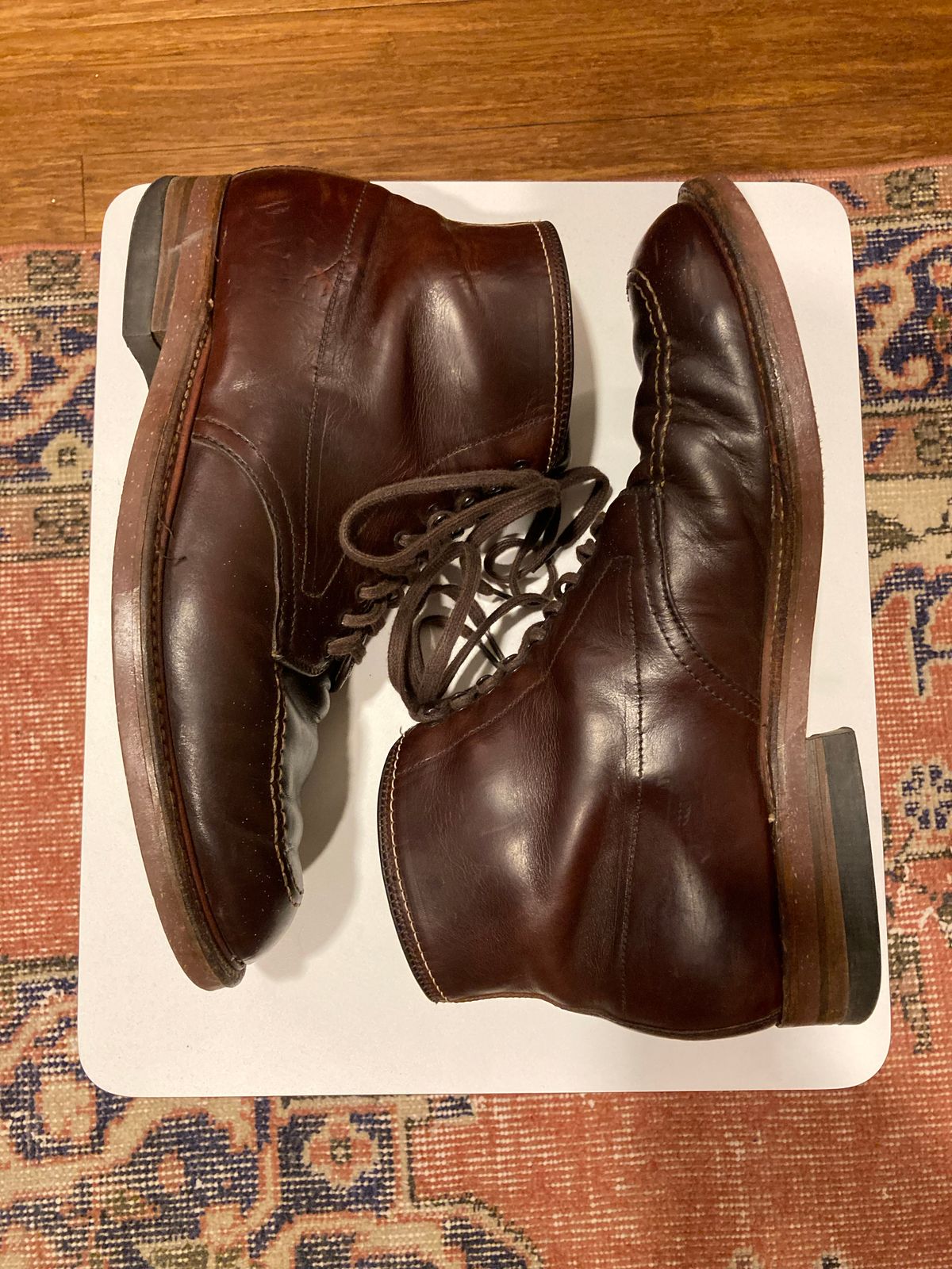 Photo by bankrobber on September 23, 2022 of the Alden Indy Boot in Horween Brown Chromexcel.