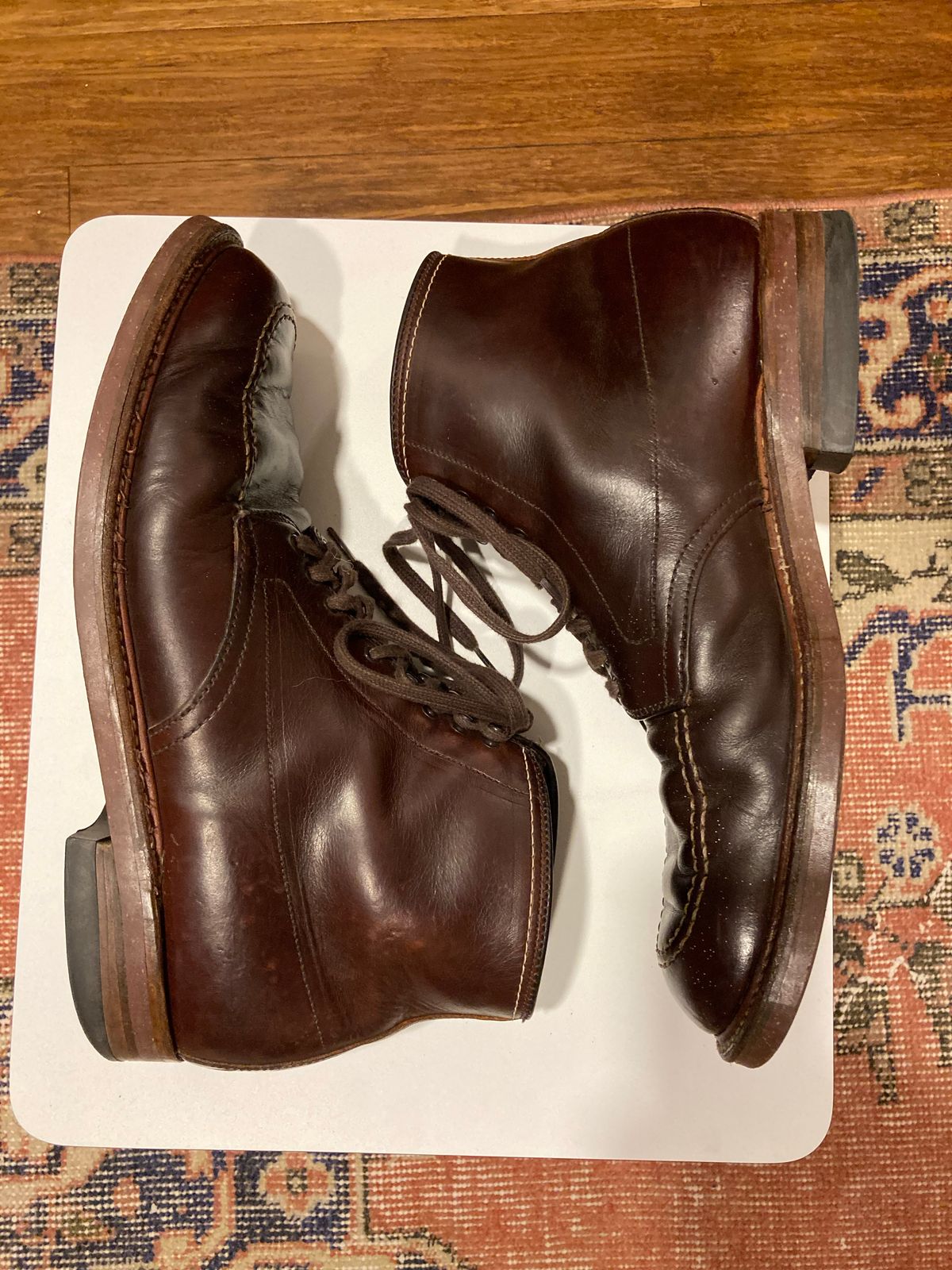 Photo by bankrobber on September 23, 2022 of the Alden Indy Boot in Horween Brown Chromexcel.