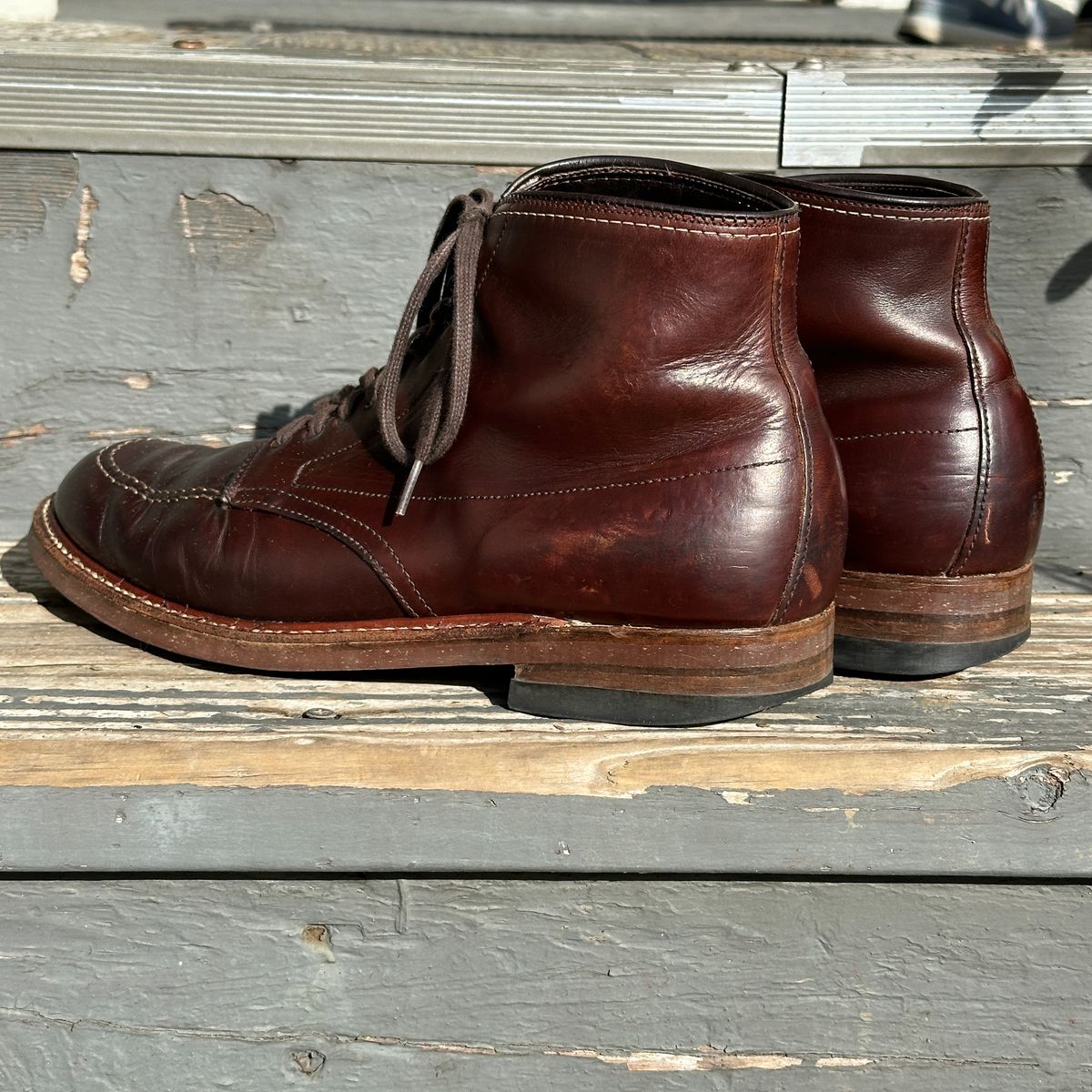 Photo by bankrobber on December 26, 2023 of the Alden Indy Boot in Horween Brown Chromexcel.