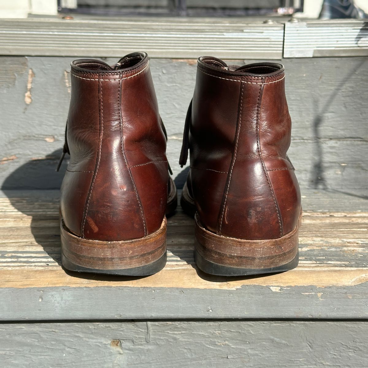 Photo by bankrobber on December 26, 2023 of the Alden Indy Boot in Horween Brown Chromexcel.