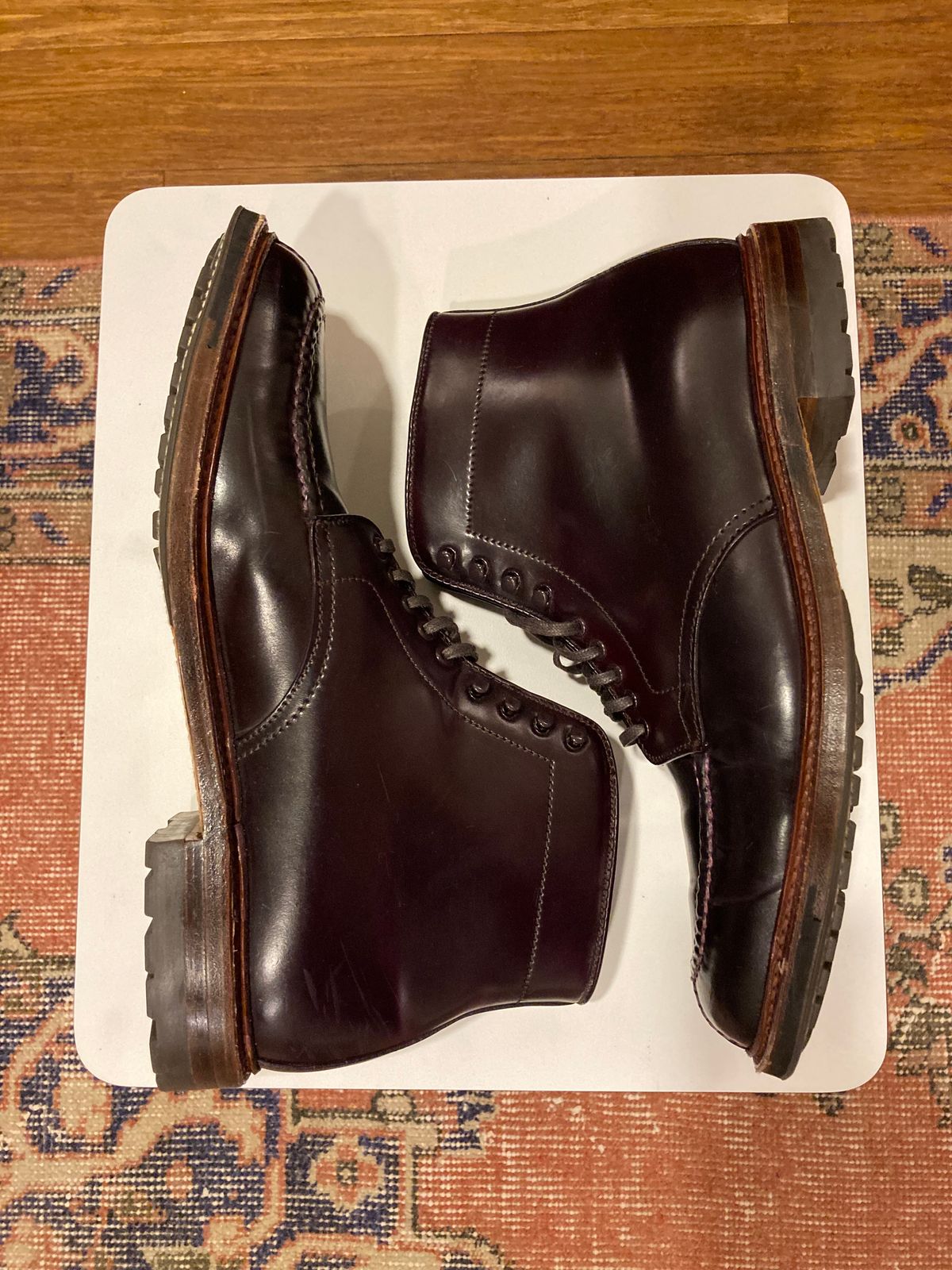 Photo by bankrobber on December 15, 2022 of the Alden Tanker Boot in Horween Color 8 Shell Cordovan.