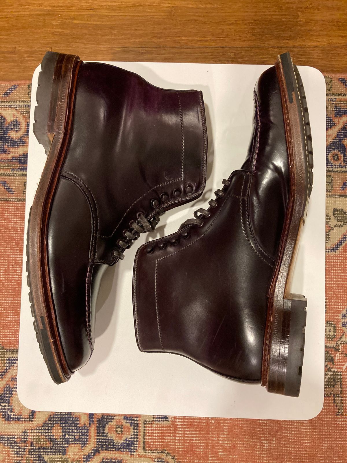 Photo by bankrobber on December 15, 2022 of the Alden Tanker Boot in Horween Color 8 Shell Cordovan.