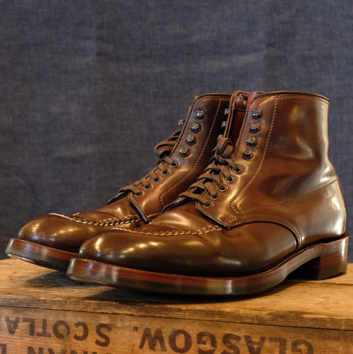 Photo by bankrobber on September 30, 2025 of the Alden Indy Boot in Horween Color 8 Shell Cordovan.