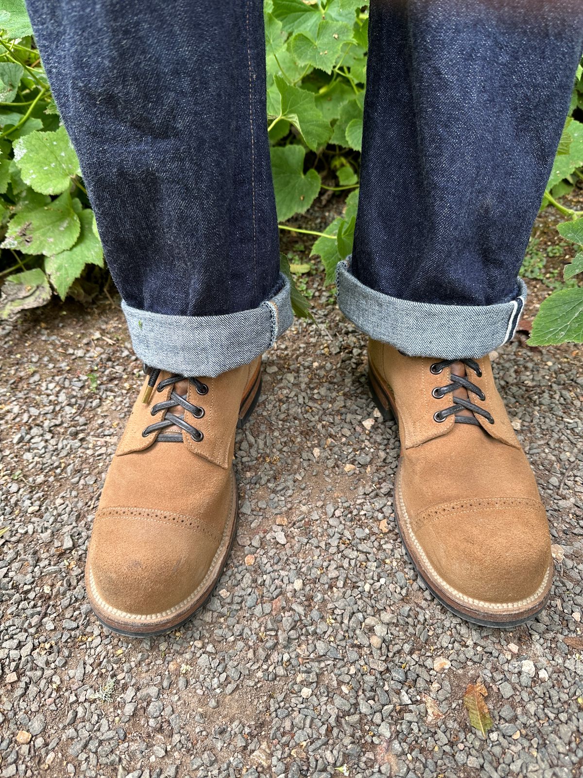 Photo by bankrobber on July 27, 2024 of the Viberg Service Boot BCT in Horween Marine Field Roughout.