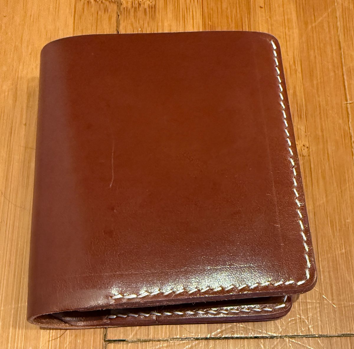 Photo by nad45 on October 1, 2025 of the Nick’s Handmade Boots Wallet in MARYAM NATURAL TOSCANELLO HORSERUMP.