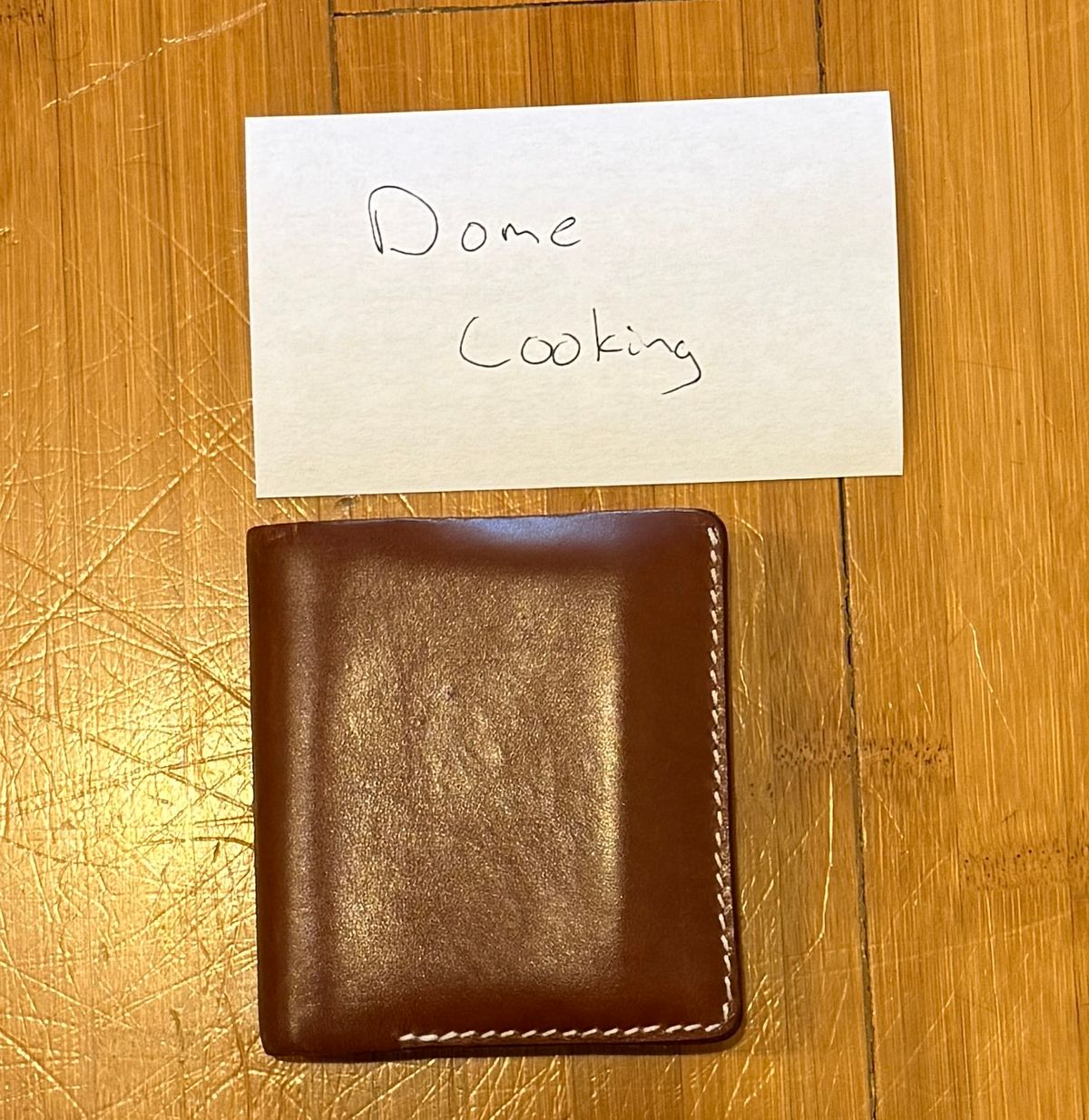 Photo by nad45 on November 4, 2025 of the Nick’s Handmade Boots Wallet in MARYAM NATURAL TOSCANELLO HORSERUMP.