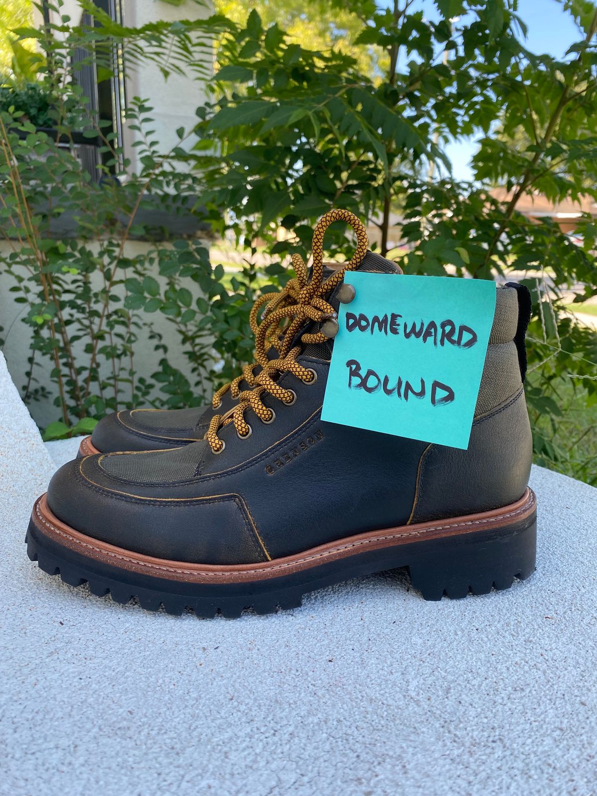 Photo by booth on October 1, 2023 of the Grenson Fiona Walking Boots in Brown Vintage Softie Calf.