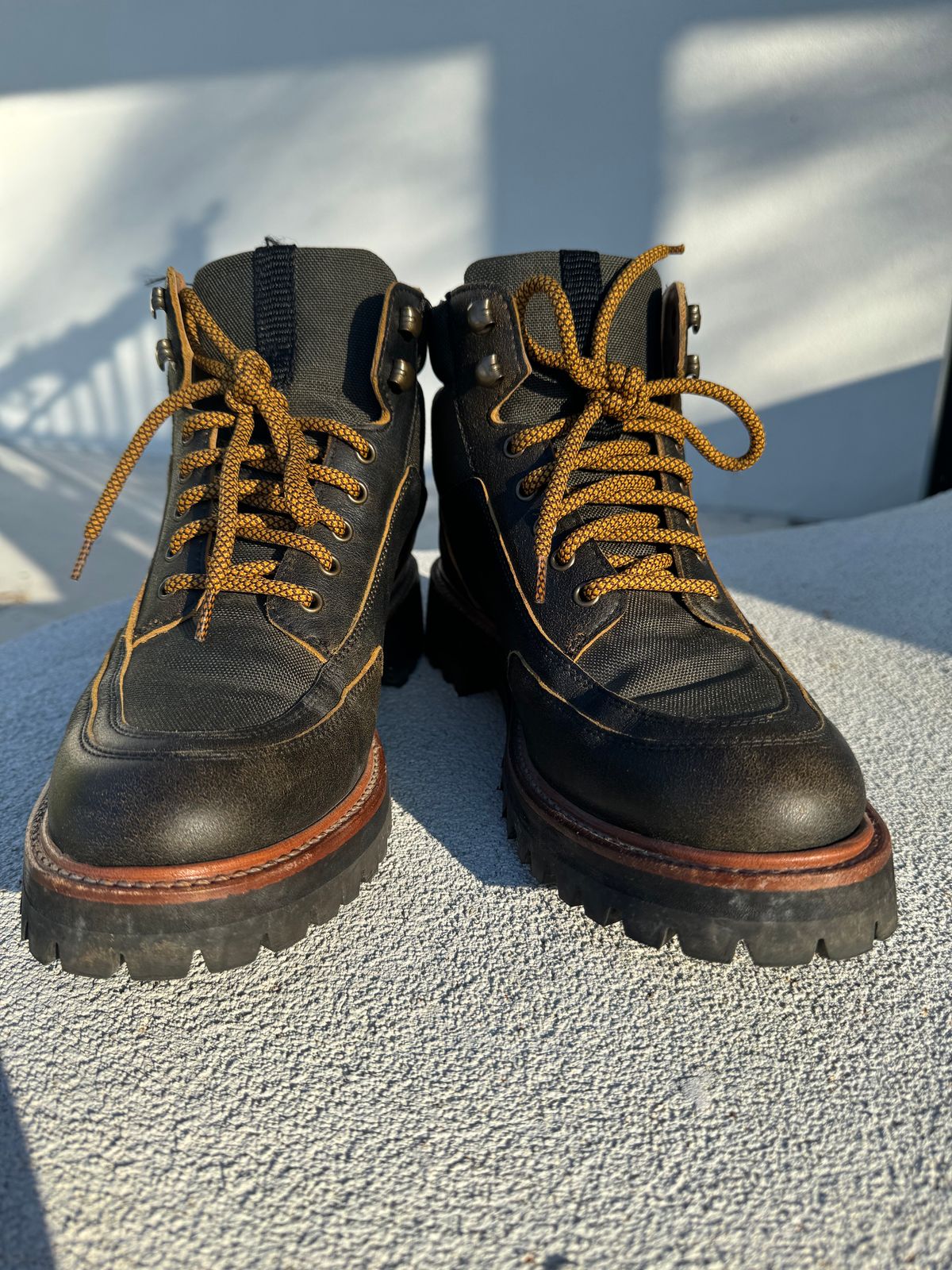 Photo by booth on January 4, 2024 of the Grenson Fiona Walking Boots in Brown Vintage Softie Calf.