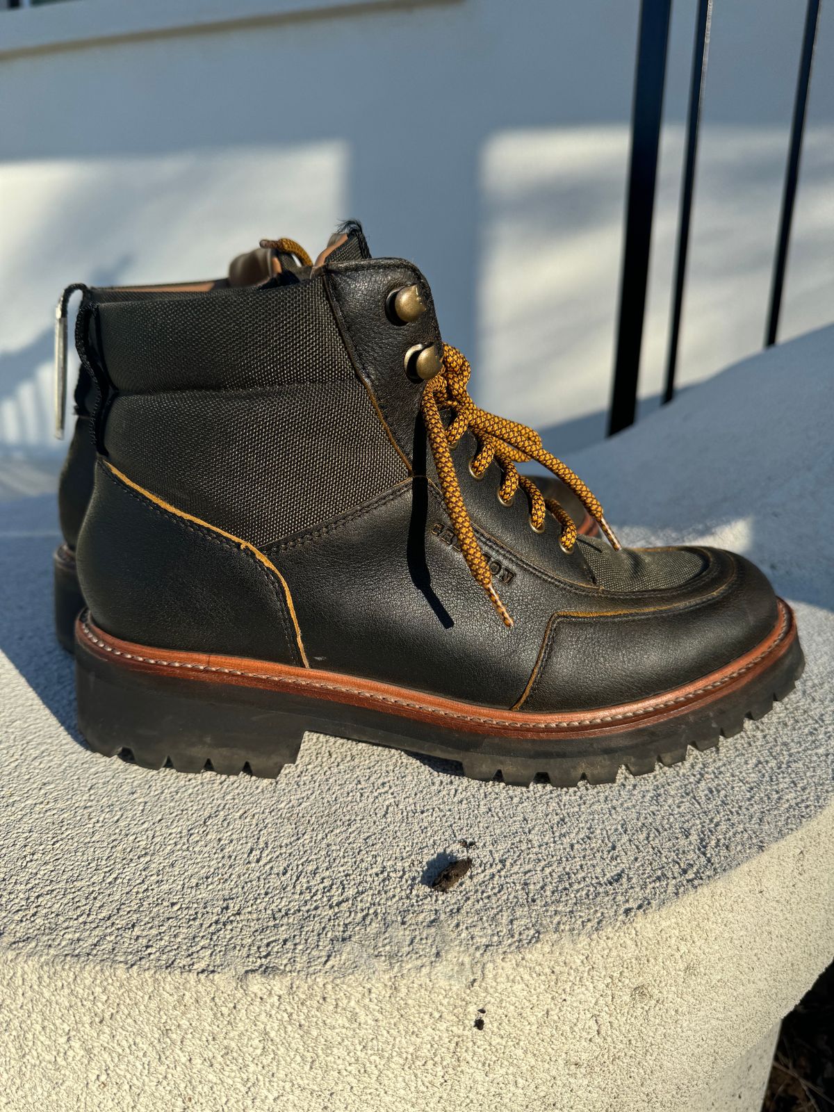 Photo by booth on January 4, 2024 of the Grenson Fiona Walking Boots in Brown Vintage Softie Calf.