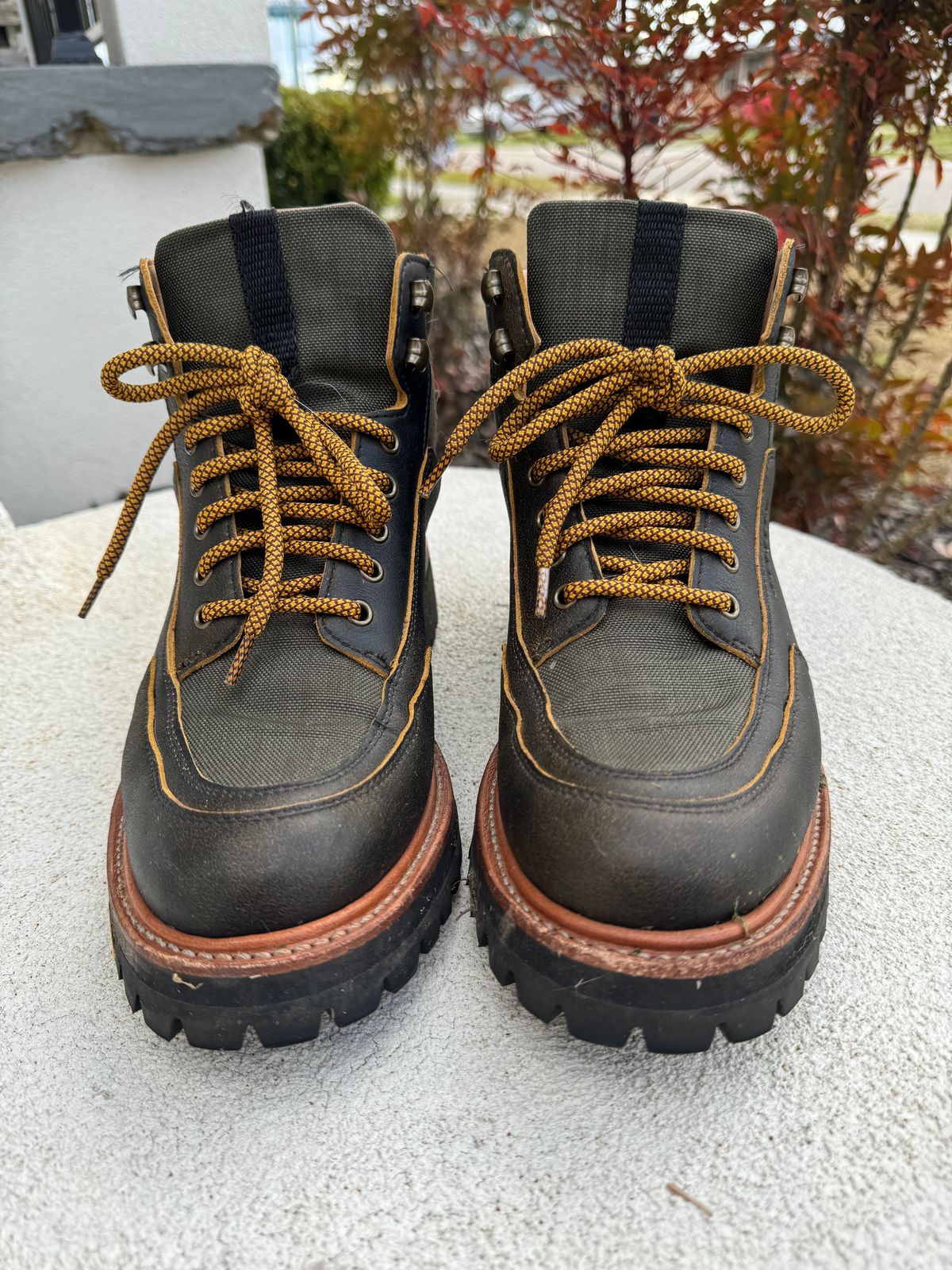 Photo by booth on February 5, 2024 of the Grenson Fiona Walking Boots in Brown Vintage Softie Calf.