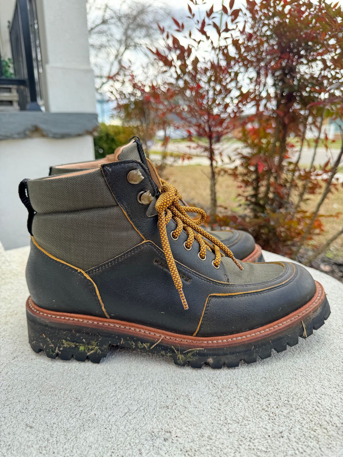 Photo by booth on February 5, 2024 of the Grenson Fiona Walking Boots in Brown Vintage Softie Calf.