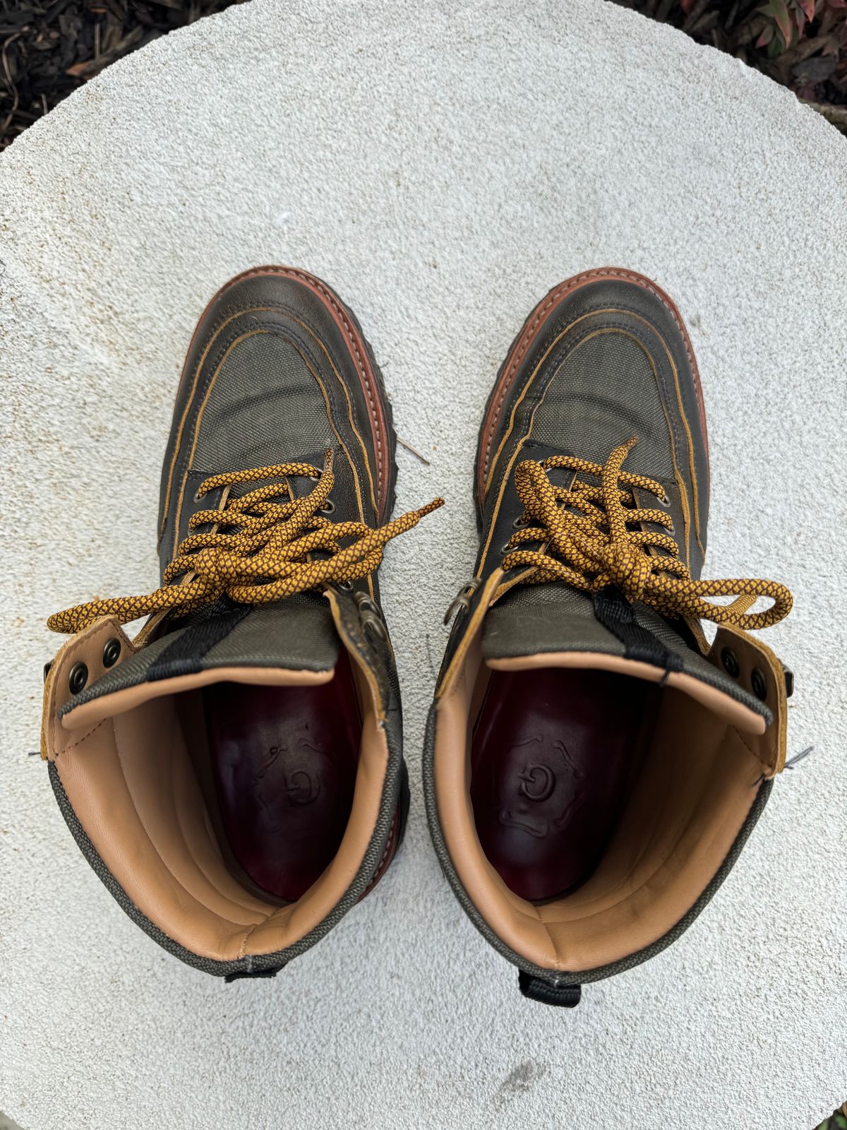 Photo by booth on February 5, 2024 of the Grenson Fiona Walking Boots in Brown Vintage Softie Calf.