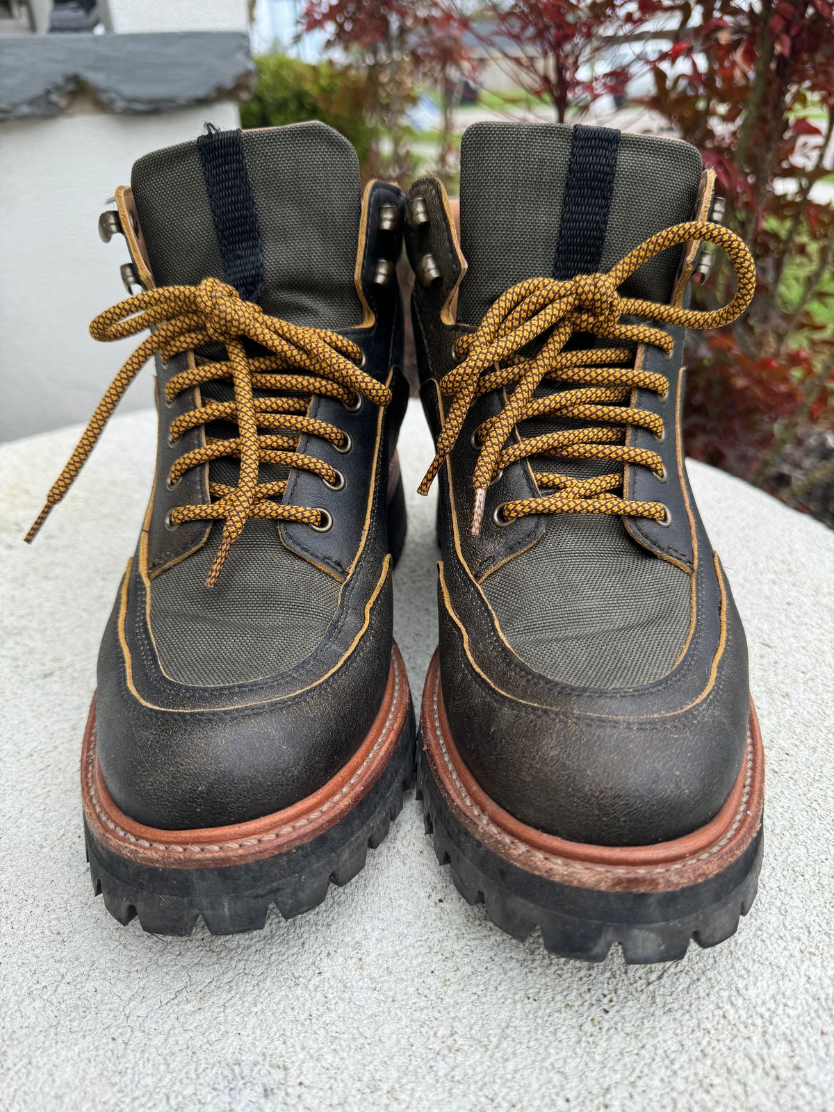 Photo by booth on March 4, 2024 of the Grenson Fiona Walking Boots in Brown Vintage Softie Calf.