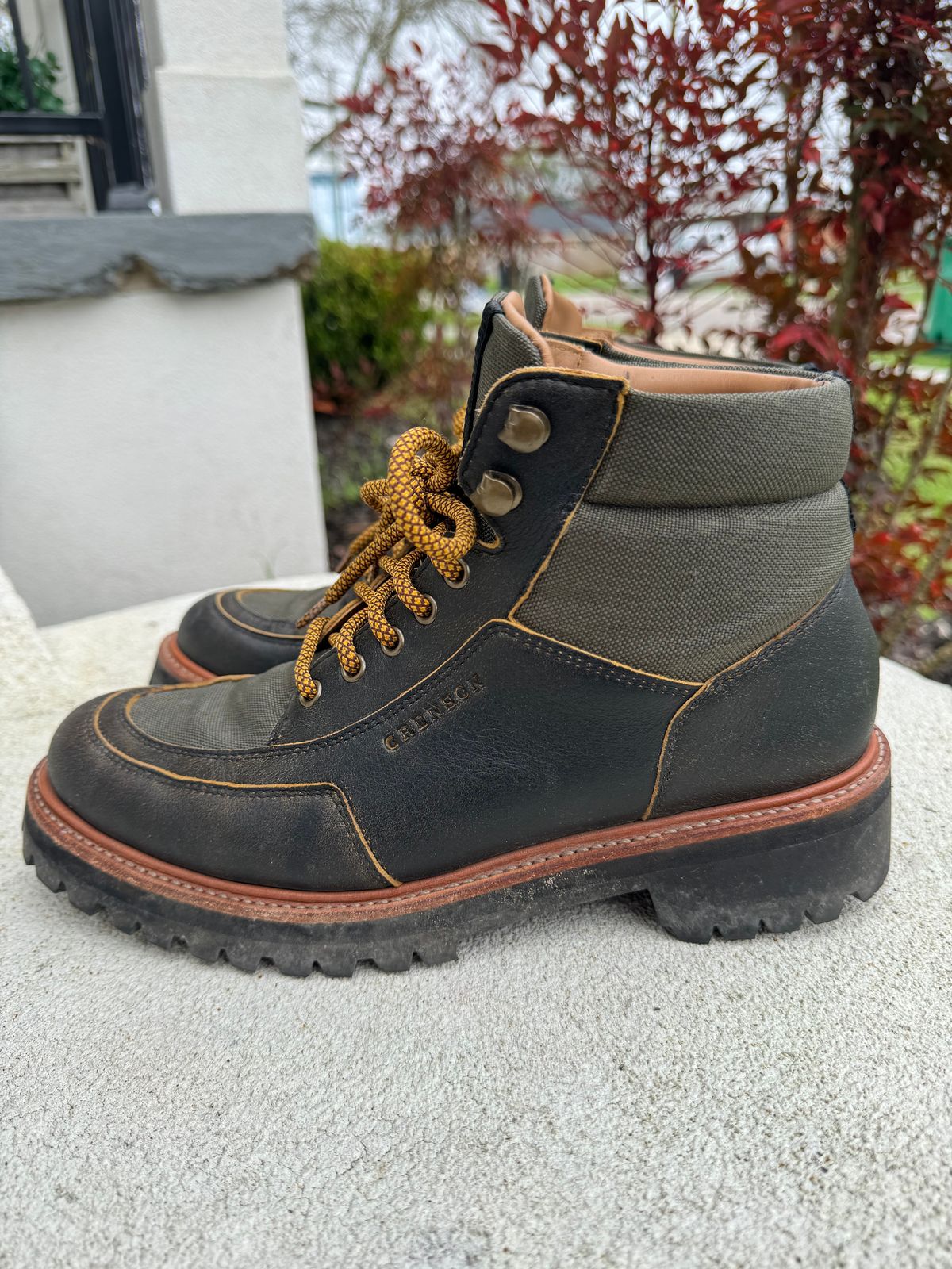 Photo by booth on March 4, 2024 of the Grenson Fiona Walking Boots in Brown Vintage Softie Calf.