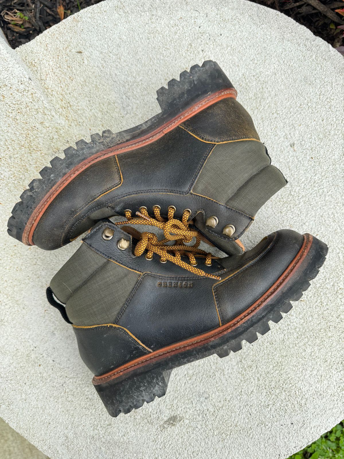 Photo by booth on March 4, 2024 of the Grenson Fiona Walking Boots in Brown Vintage Softie Calf.