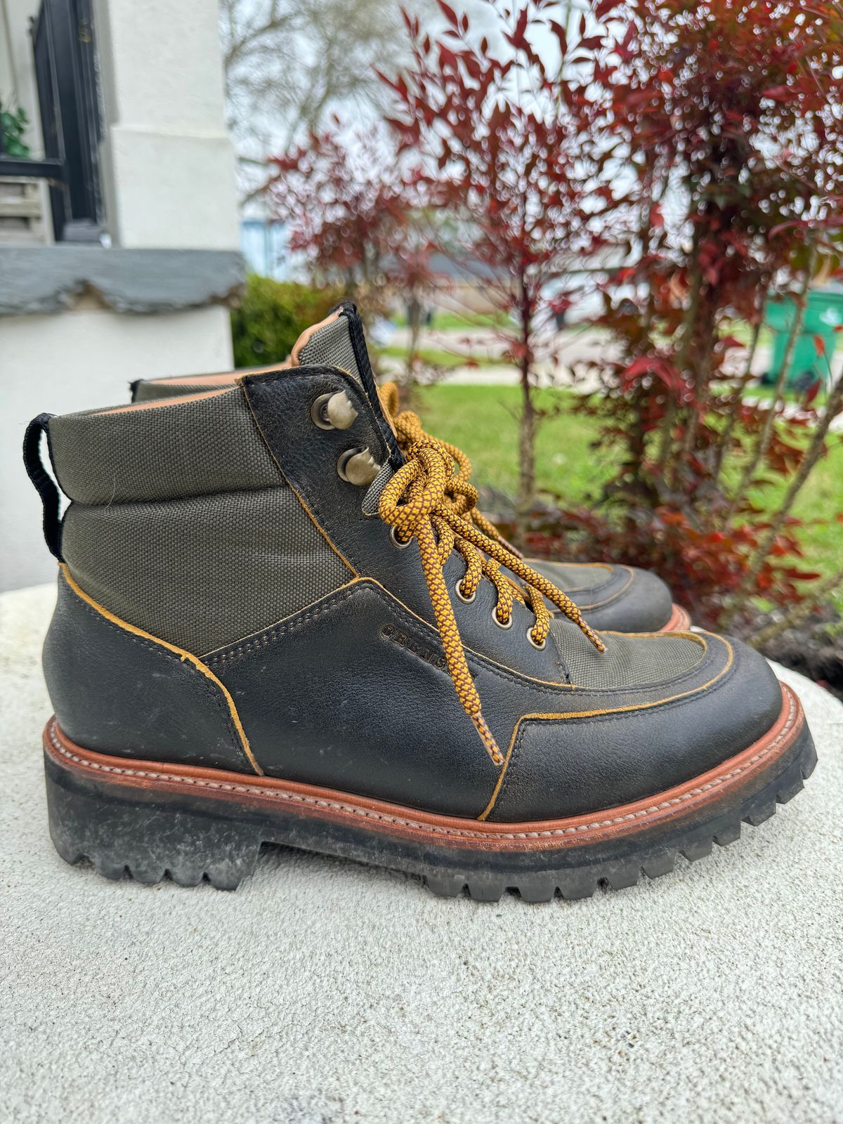 Photo by booth on March 4, 2024 of the Grenson Fiona Walking Boots in Brown Vintage Softie Calf.