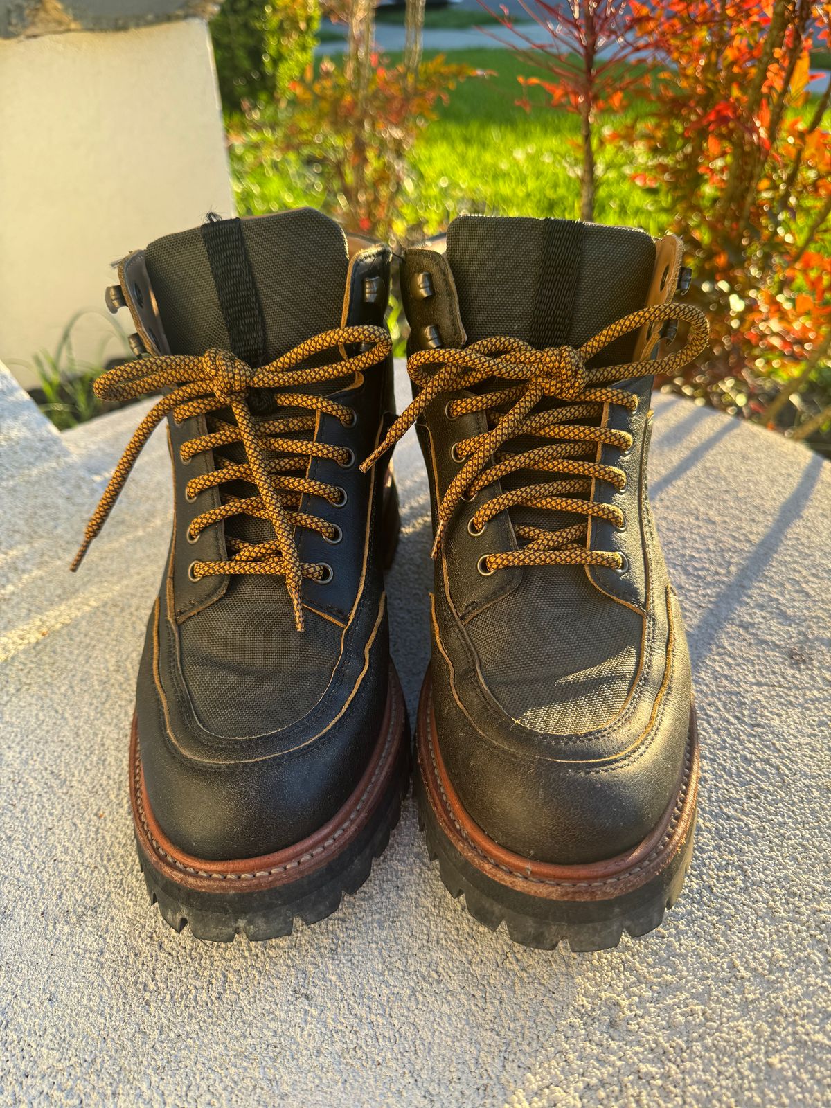 Photo by booth on April 4, 2024 of the Grenson Fiona Walking Boots in Brown Vintage Softie Calf.