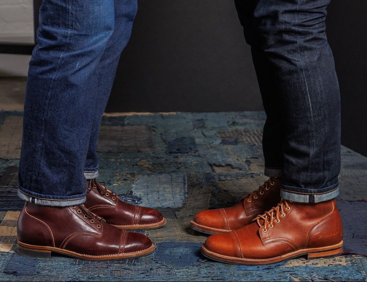 Photo by PebbleBomb on March 10, 2022 of the Viberg Service Boot in Horween Natural Dublin.