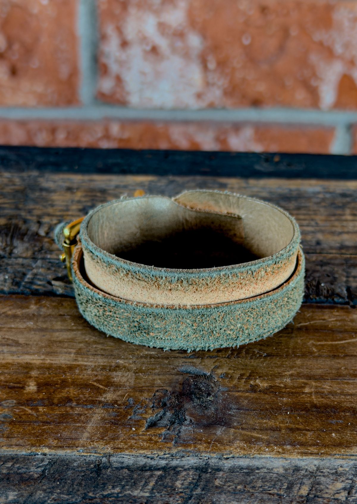 Photo by KVanDev on February 5, 2026 of the Harker Leatherworks Leather cuff in Unknown Natural Veg Tan Roughout.