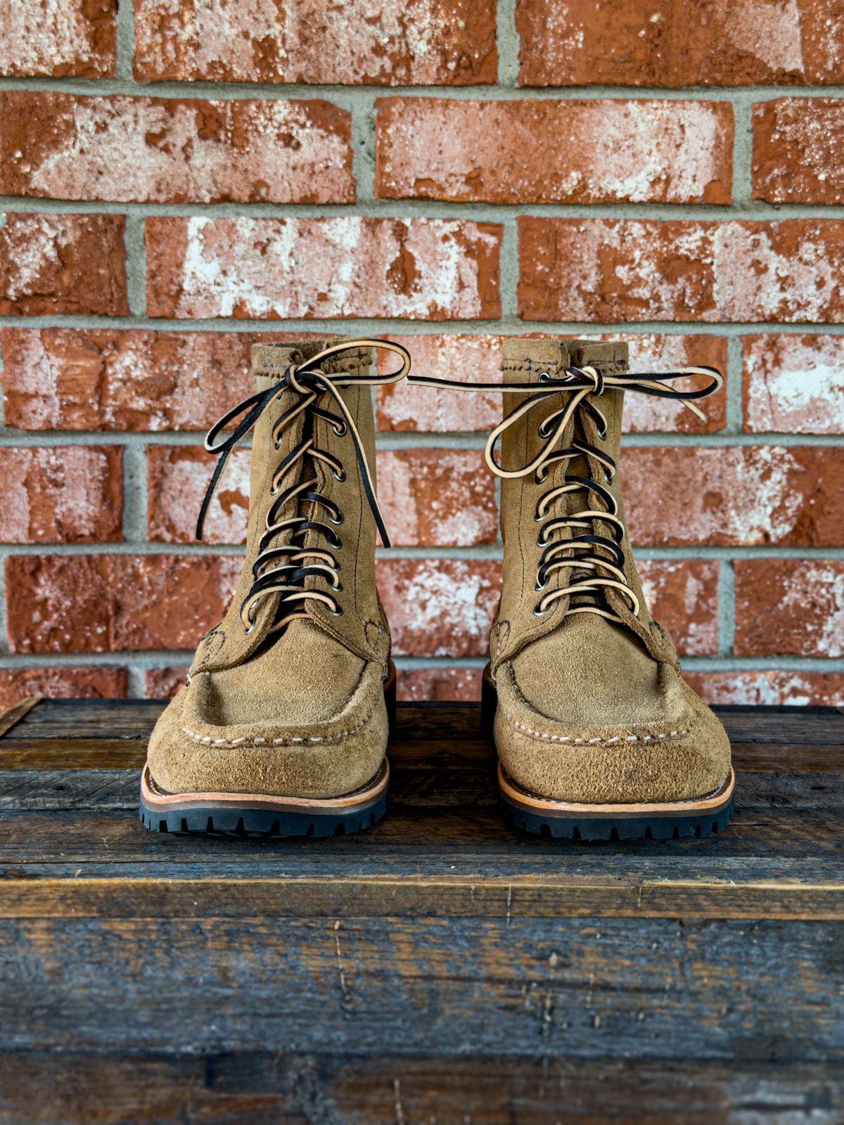 Photo by KVanDev on September 30, 2025 of the Russell Moccasin Co. Backcountry in Horween Marine Field Roughout.