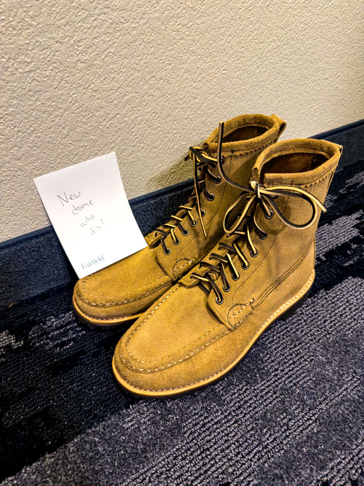 Photo by KVanDev on October 1, 2025 of the Russell Moccasin Co. Backcountry in Horween Marine Field Roughout.
