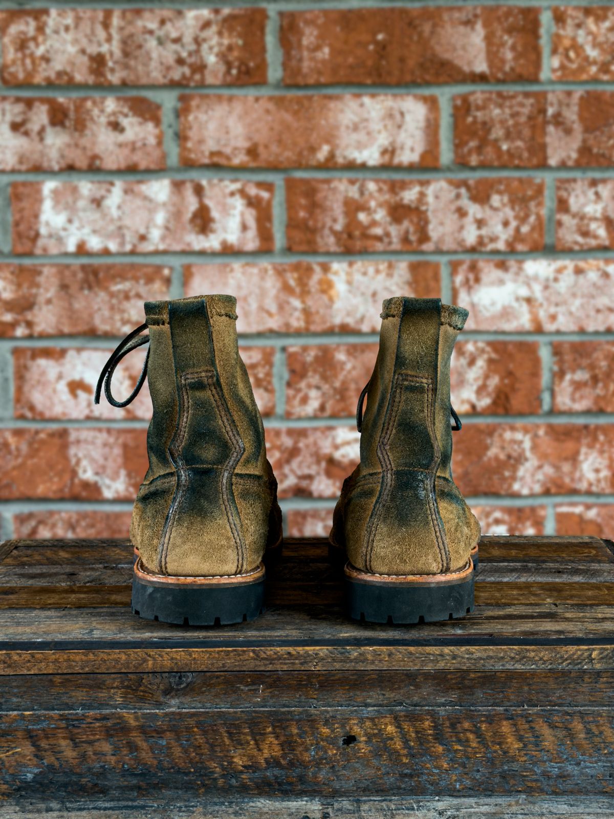 Photo by KVanDev on December 1, 2025 of the Russell Moccasin Co. Backcountry in Horween Marine Field Roughout.